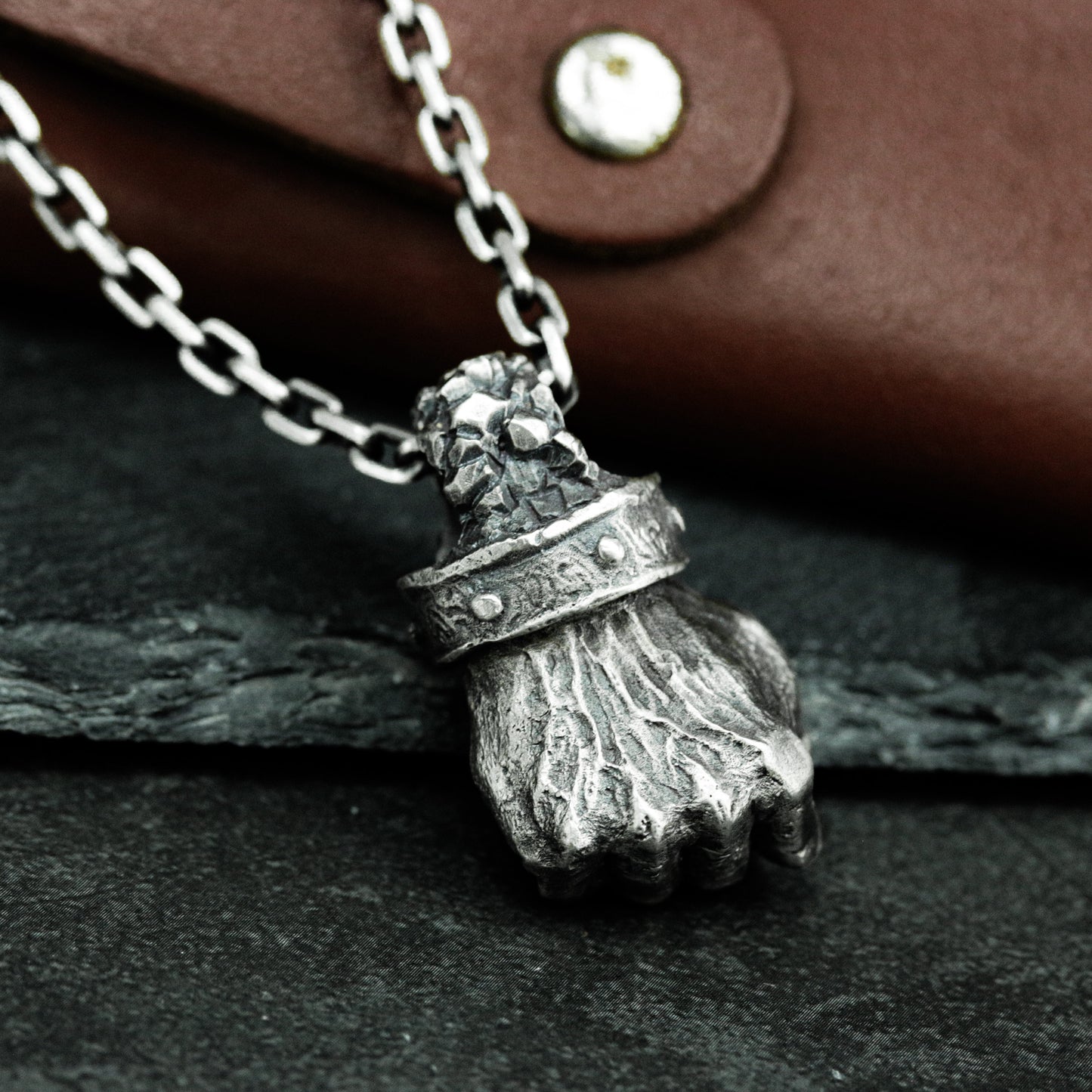 Five Goat Heads Pendant ¨C 925 Silver Handmade