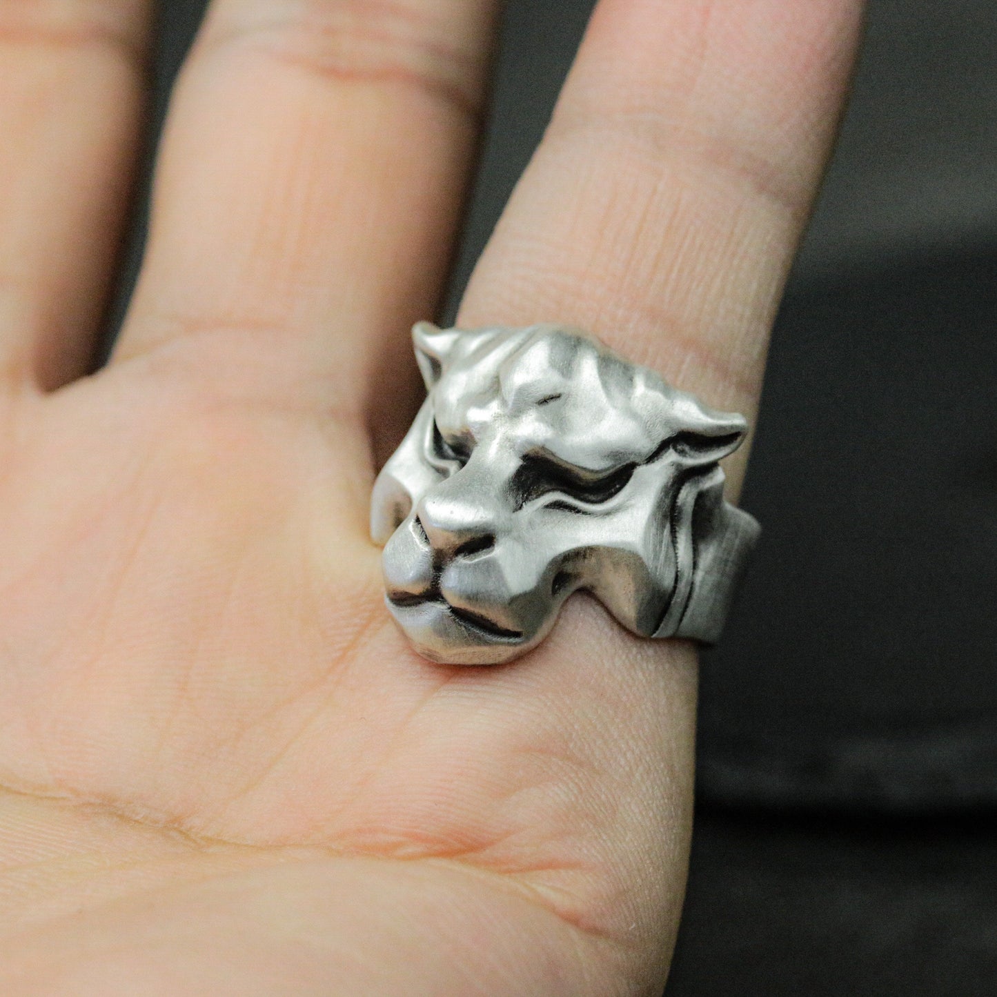 Panther Minimalist Ring ¨C 925 Silver Handmade
