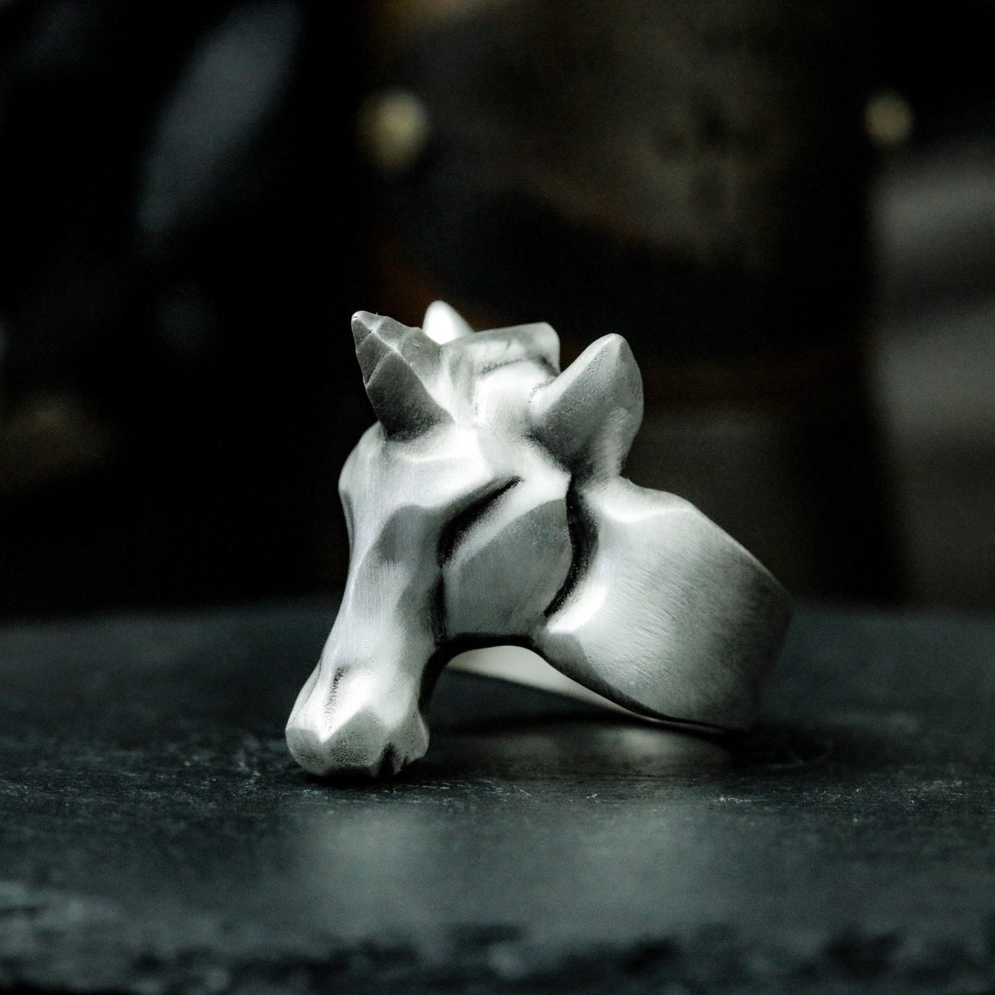 Unicorn Minimalist Ring ¨C 925 Silver Handmade