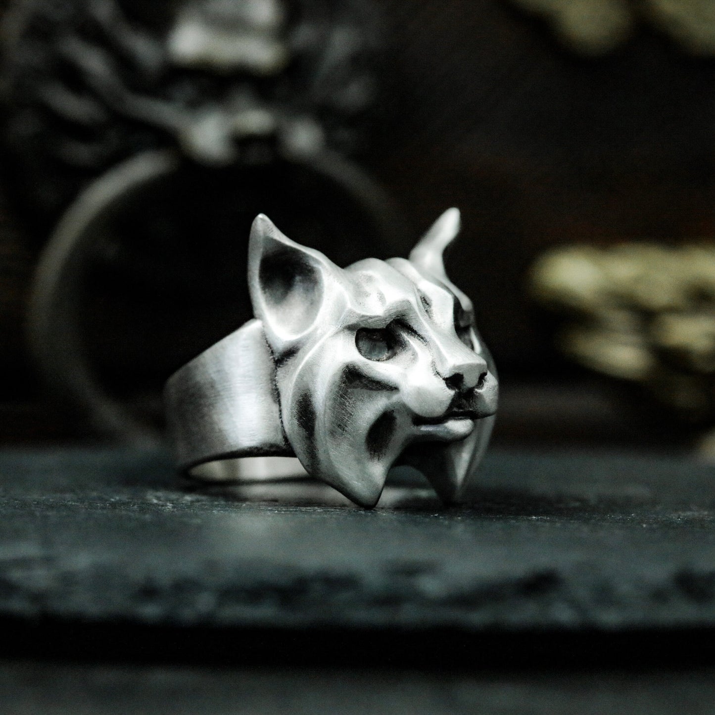Wolf Minimalist Ring ¨C 925 Silver Handmade