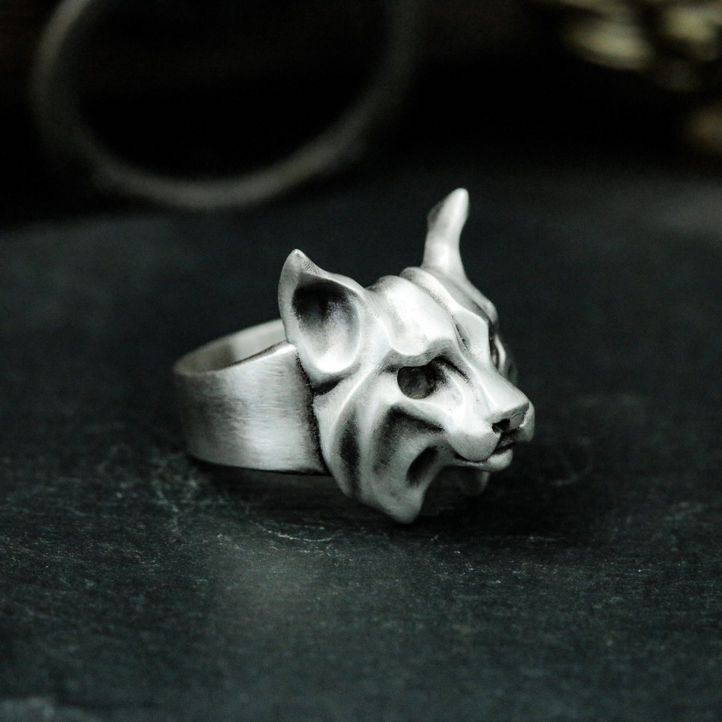 Wolf Minimalist Ring ¨C 925 Silver Handmade