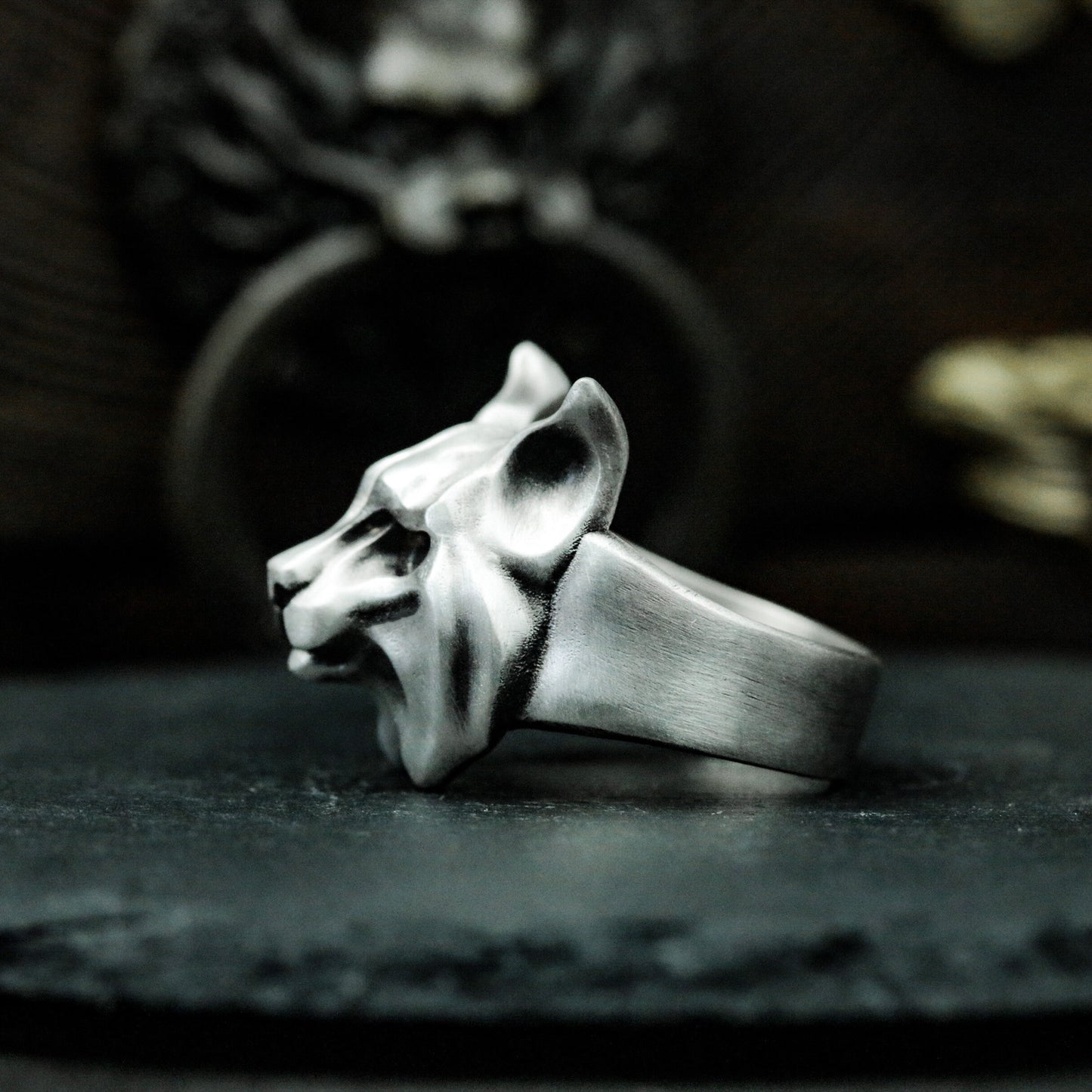 Wolf Minimalist Ring ¨C 925 Silver Handmade