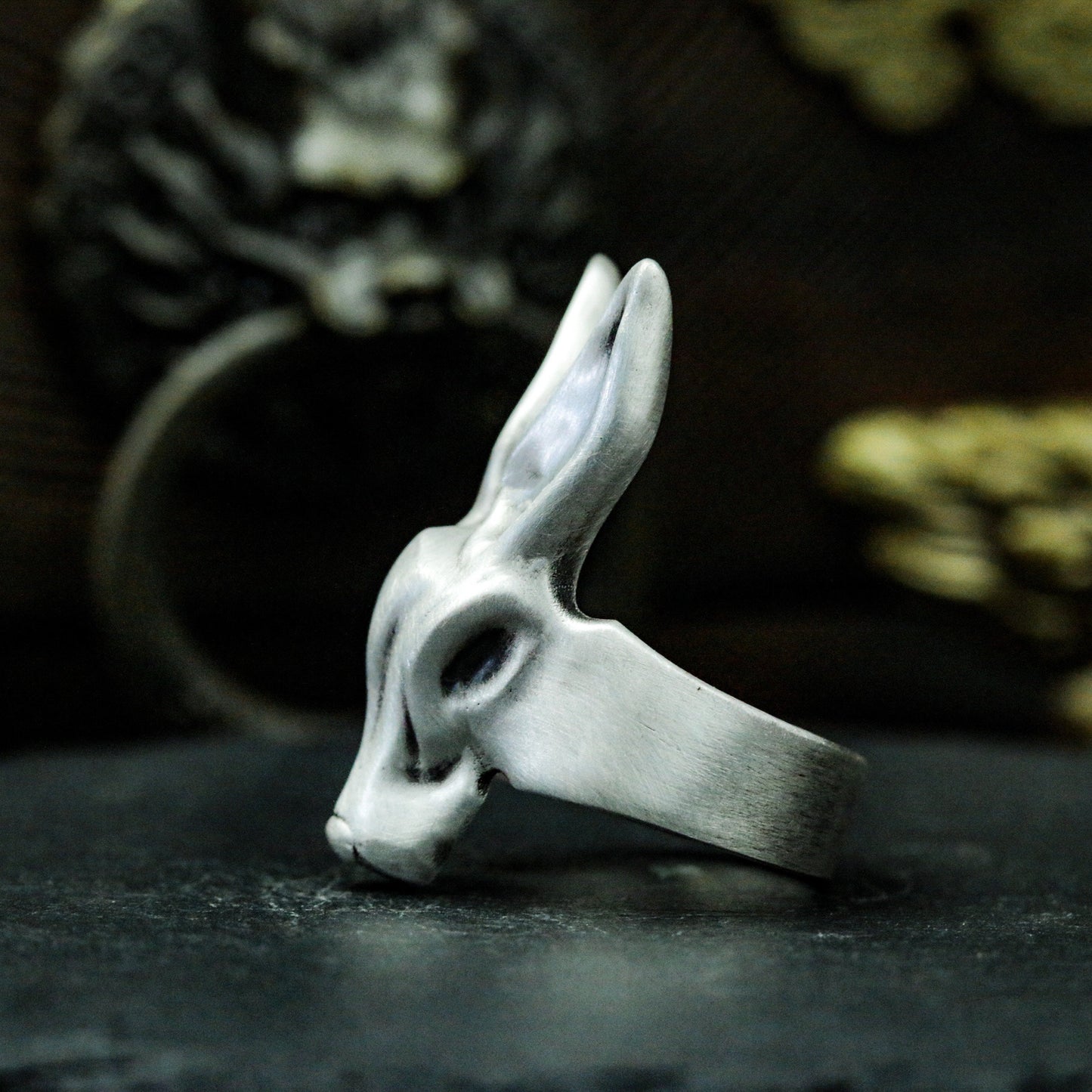 Rabbit Minimalist Ring ¨C 925 Silver Handmade