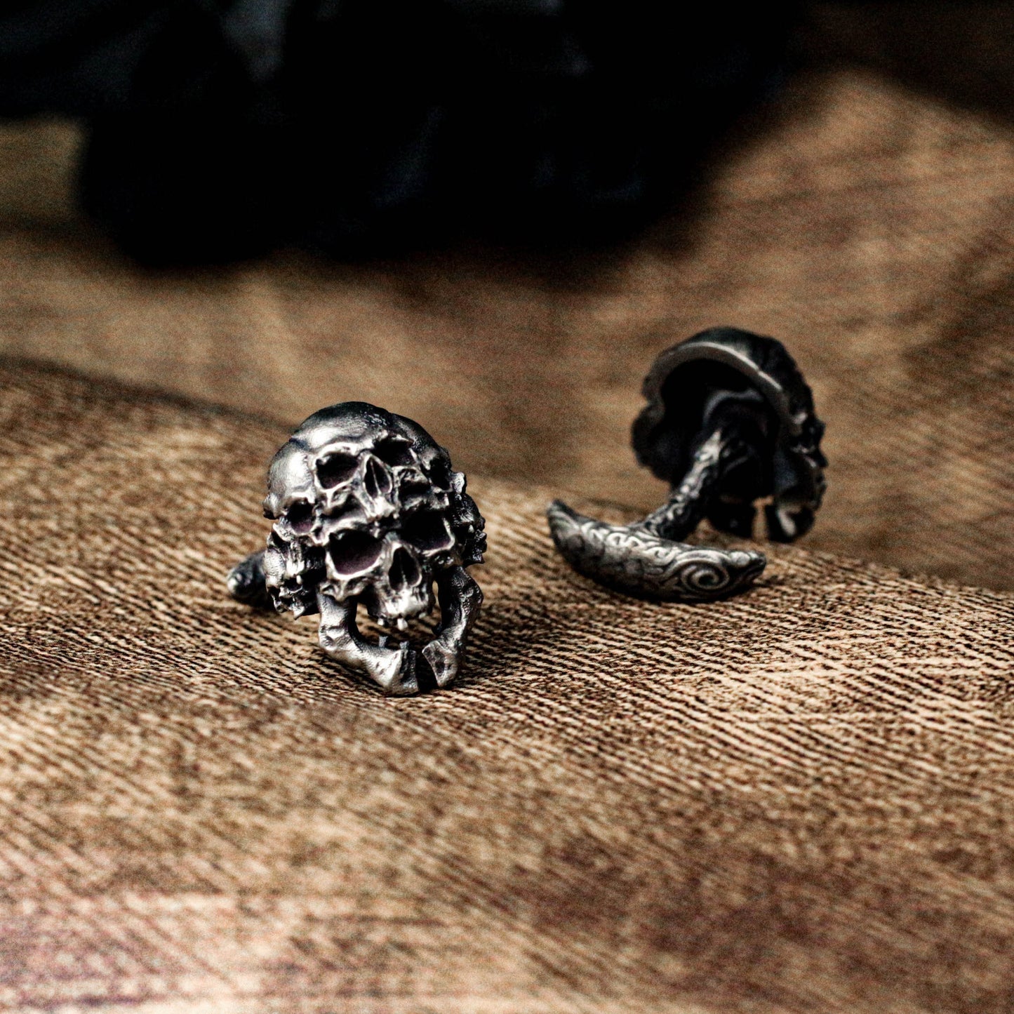 Multiple Skull Cufflinks - 925 Silver Handmade