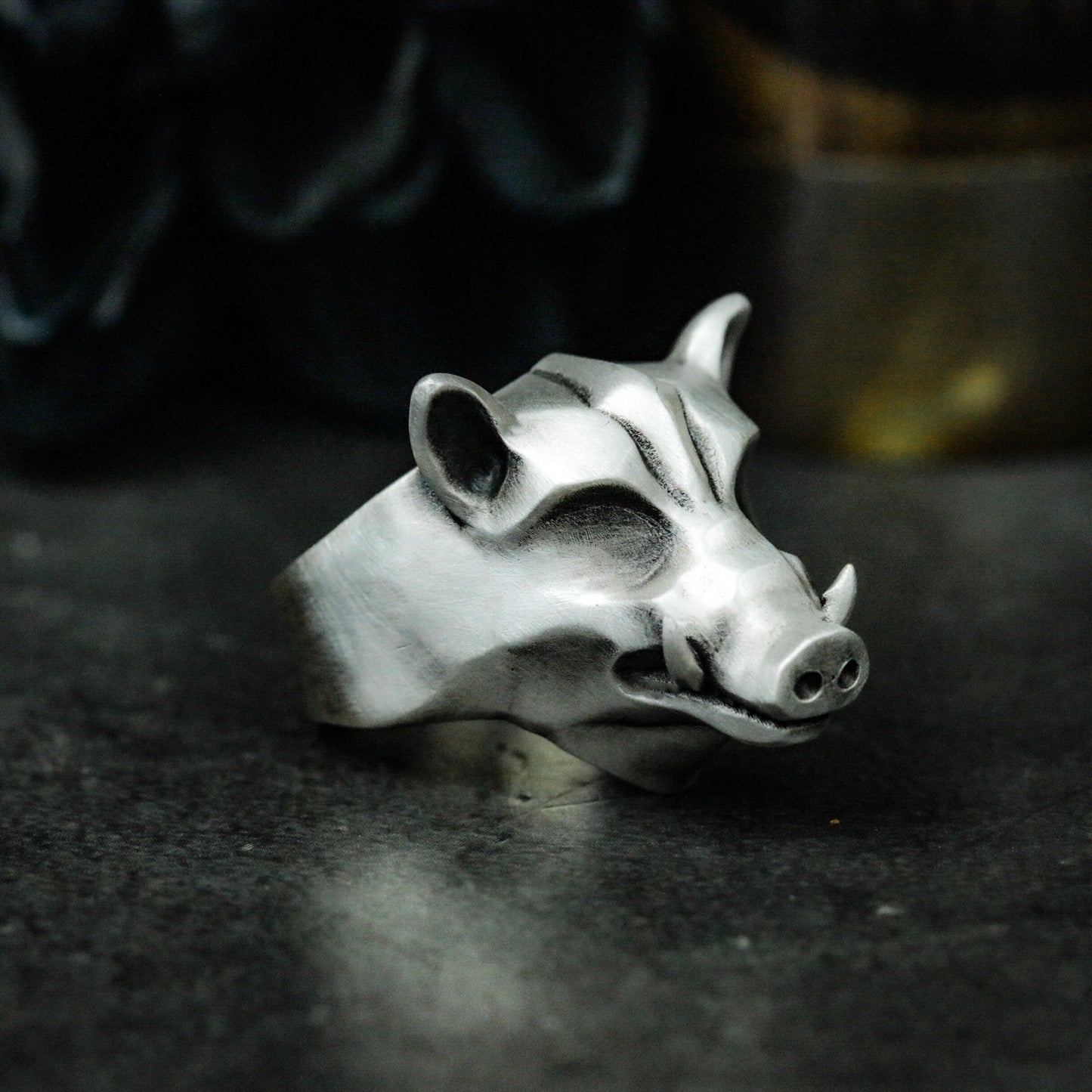 Boar Minimalist Ring ¨C 925 Silver Handmade