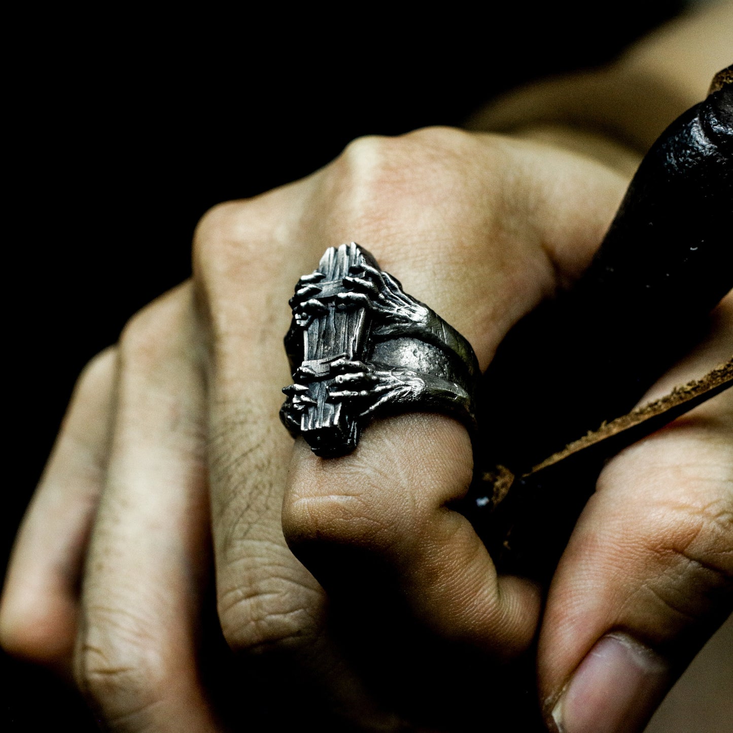 Mummy Pharaoh Ring ¨C 925 Sterling Silver Handmade