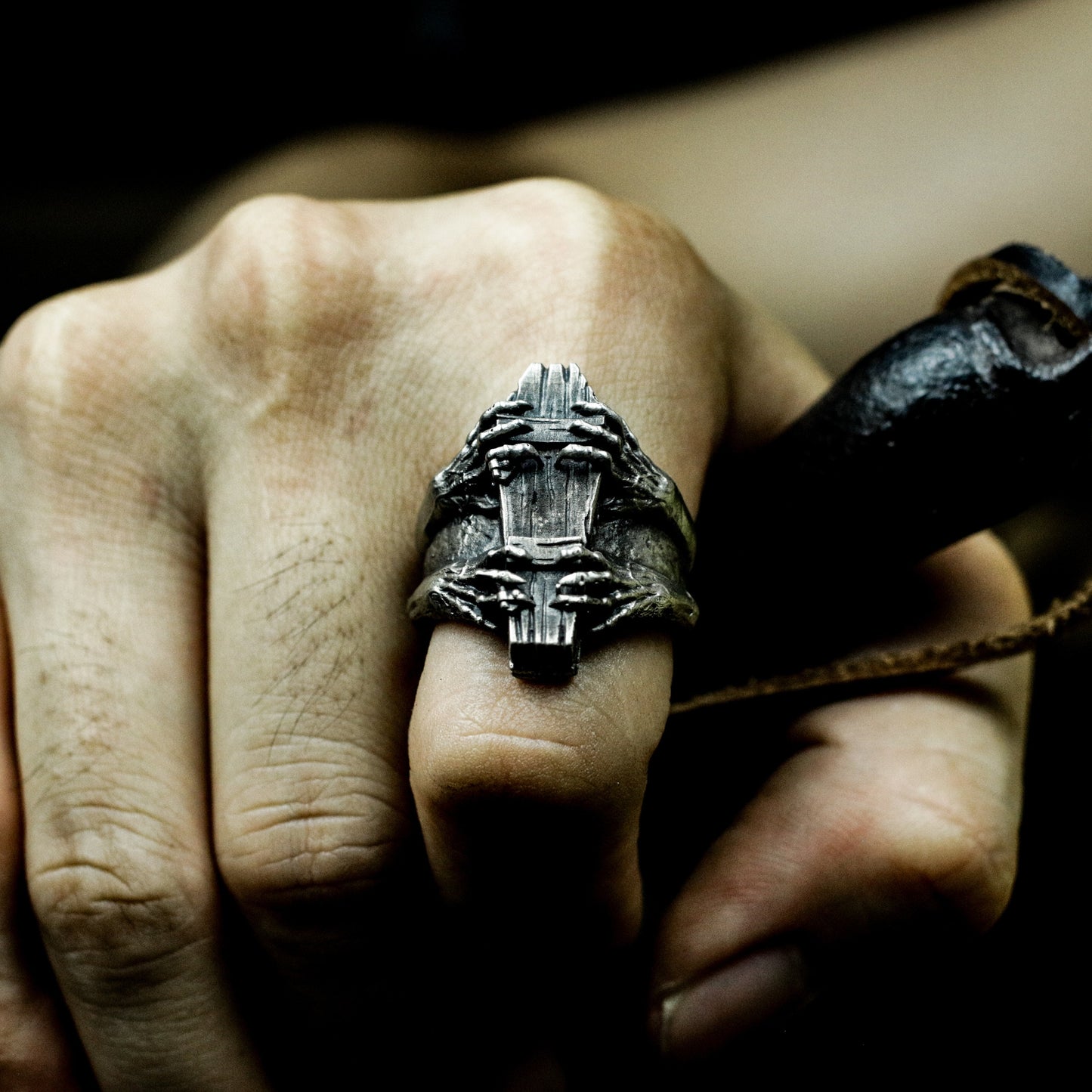 Mummy Pharaoh Ring ¨C 925 Sterling Silver Handmade