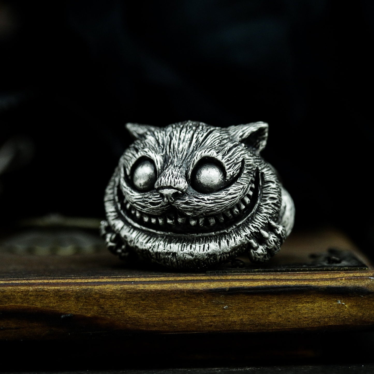 Cheshire Cat Ring ¨C 925 Sterling Silver Handmade