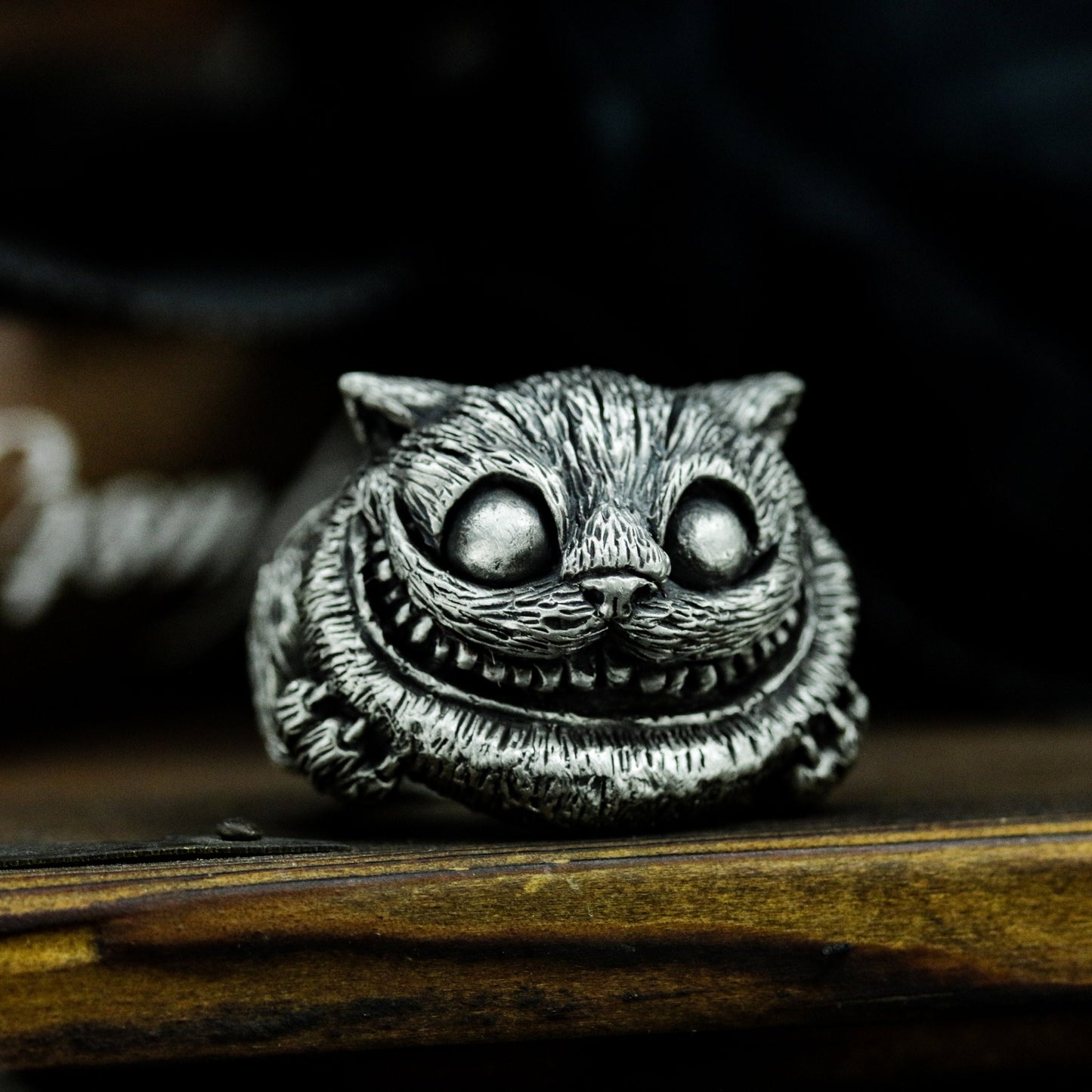 Cheshire Cat Ring ¨C 925 Sterling Silver Handmade