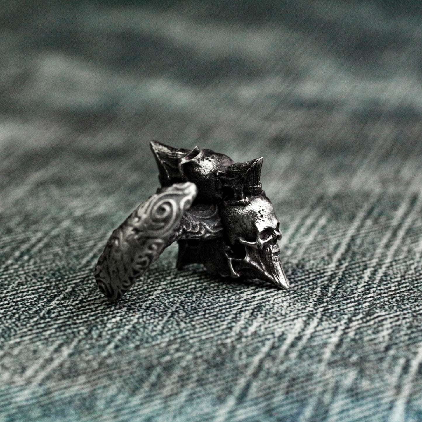 Playing Card Skull Cufflinks - 925 Sterling Silver Handmade