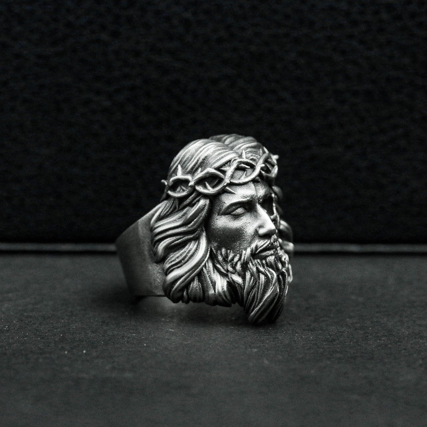 Jesus Crown of Thorns Ring ¨C 925 Silver Handmade
