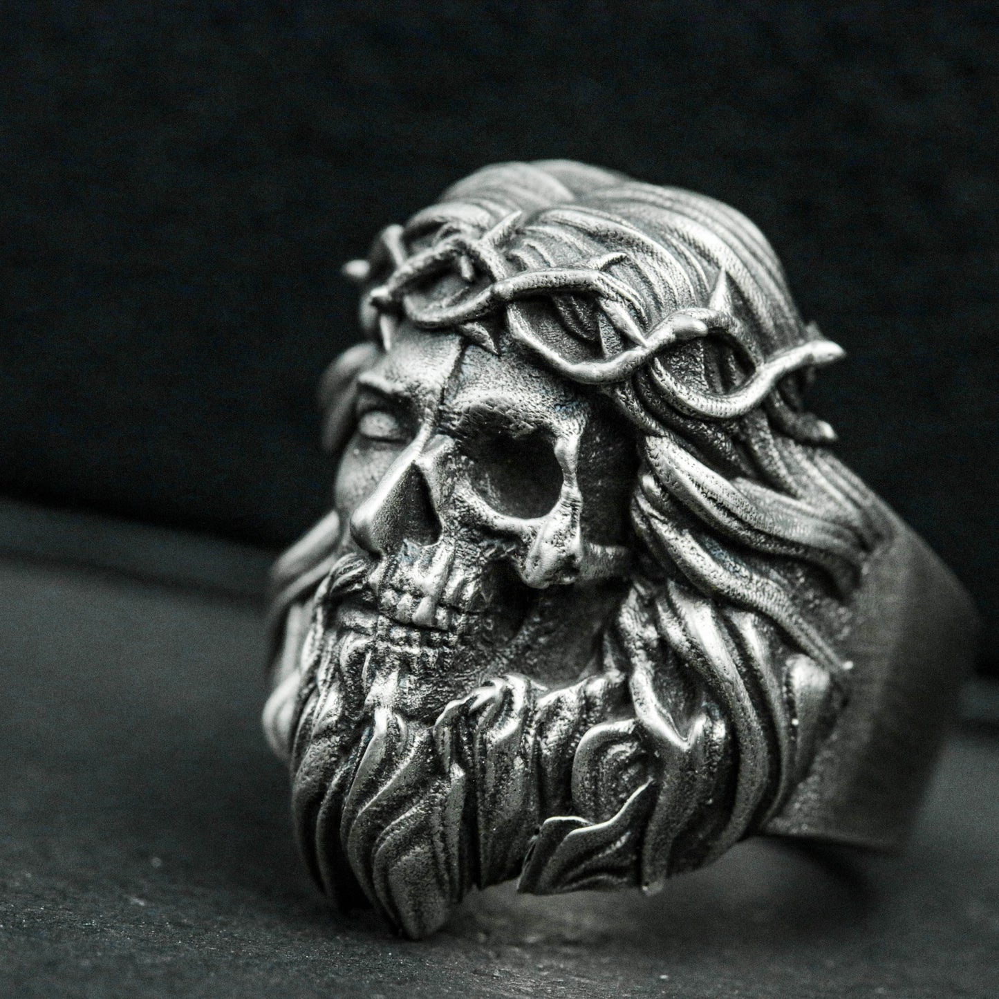 Jesus Crown of Thorns Ring ¨C 925 Silver Handmade