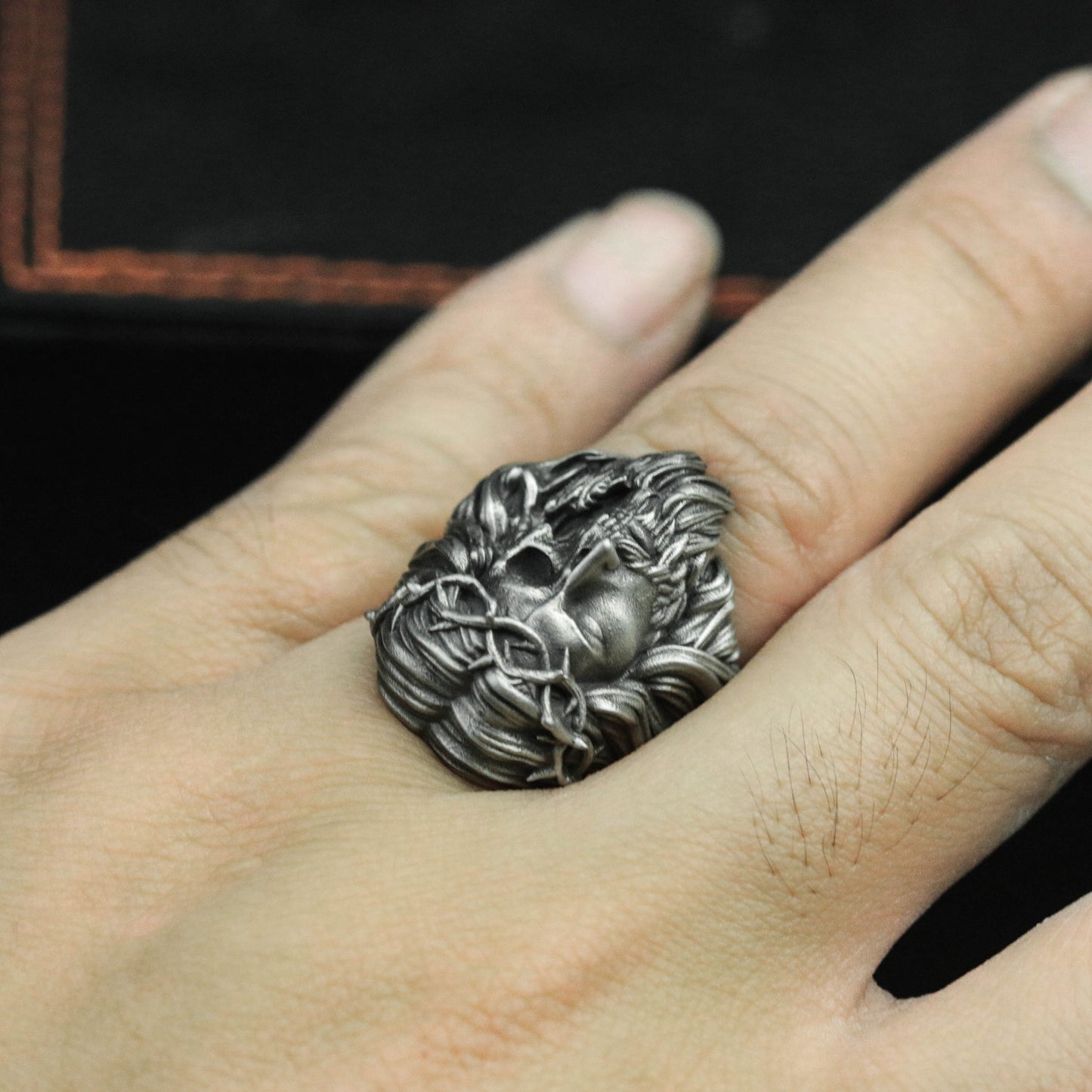 Jesus Crown of Thorns Ring ¨C 925 Silver Handmade