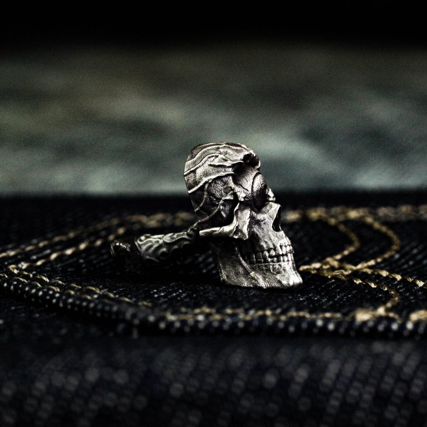 One-Eyed Skull Cufflinks, Scary Big Eyeballs - 925 Sterling Silver Handmade