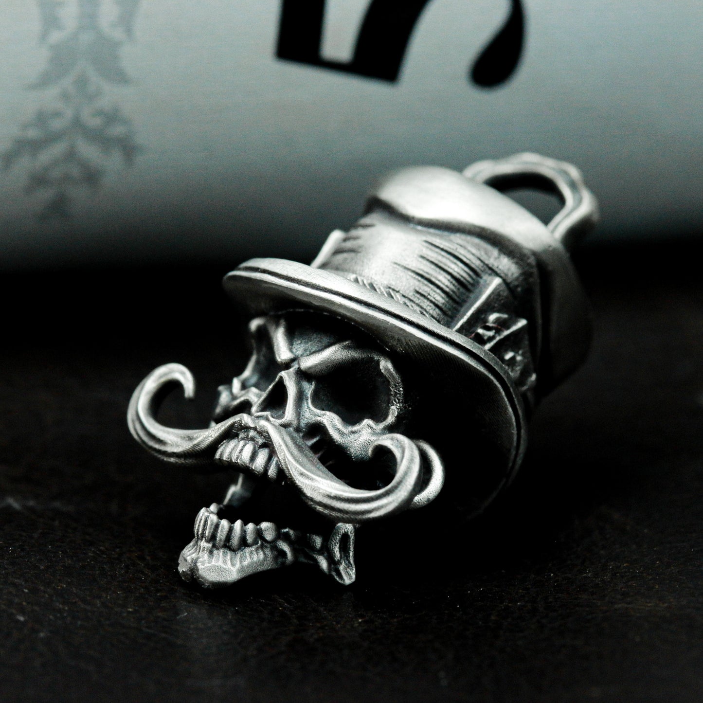 Top Hat Skull Pendant - 925 Silver Handmade