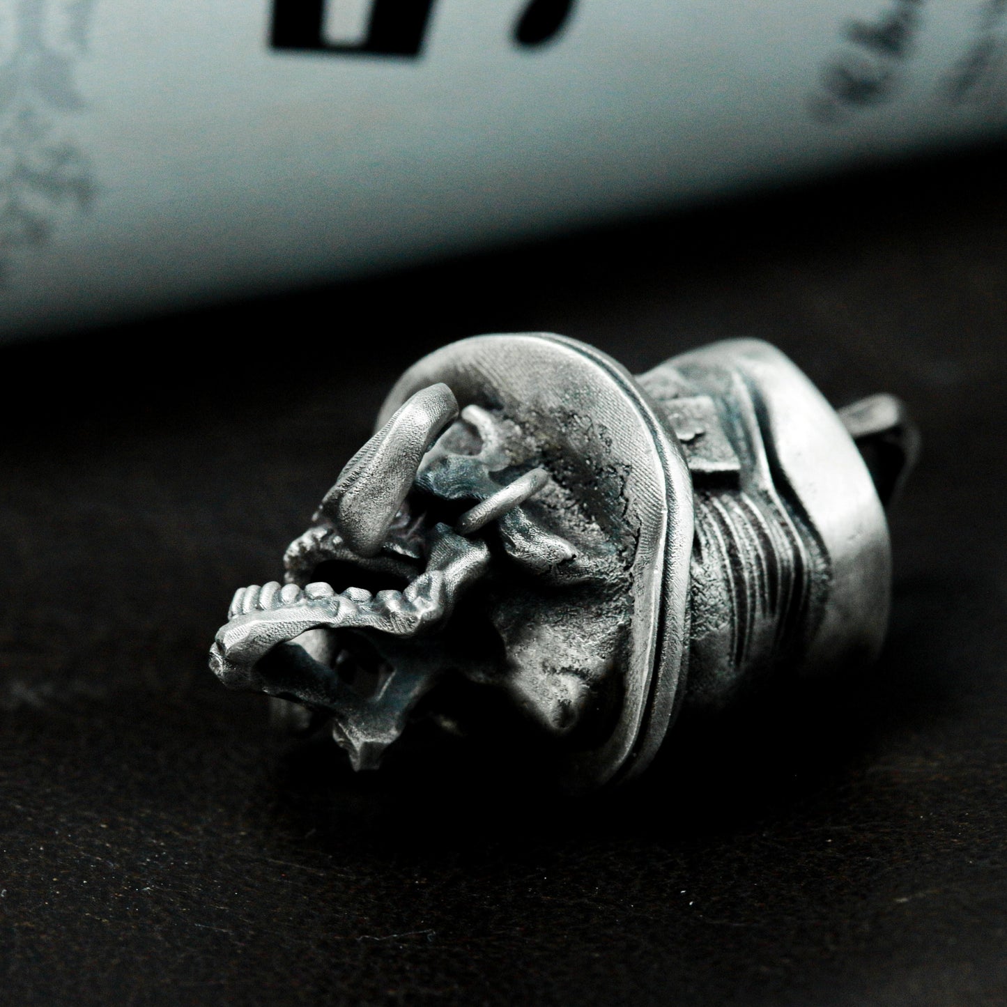 Top Hat Skull Pendant - 925 Silver Handmade