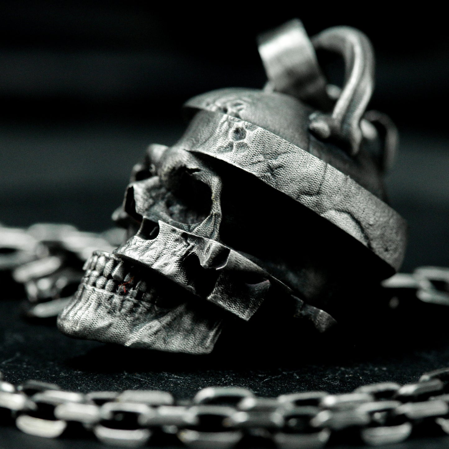 Skull Spiral Pendant ¨C 925 Sterling Silver Handmade