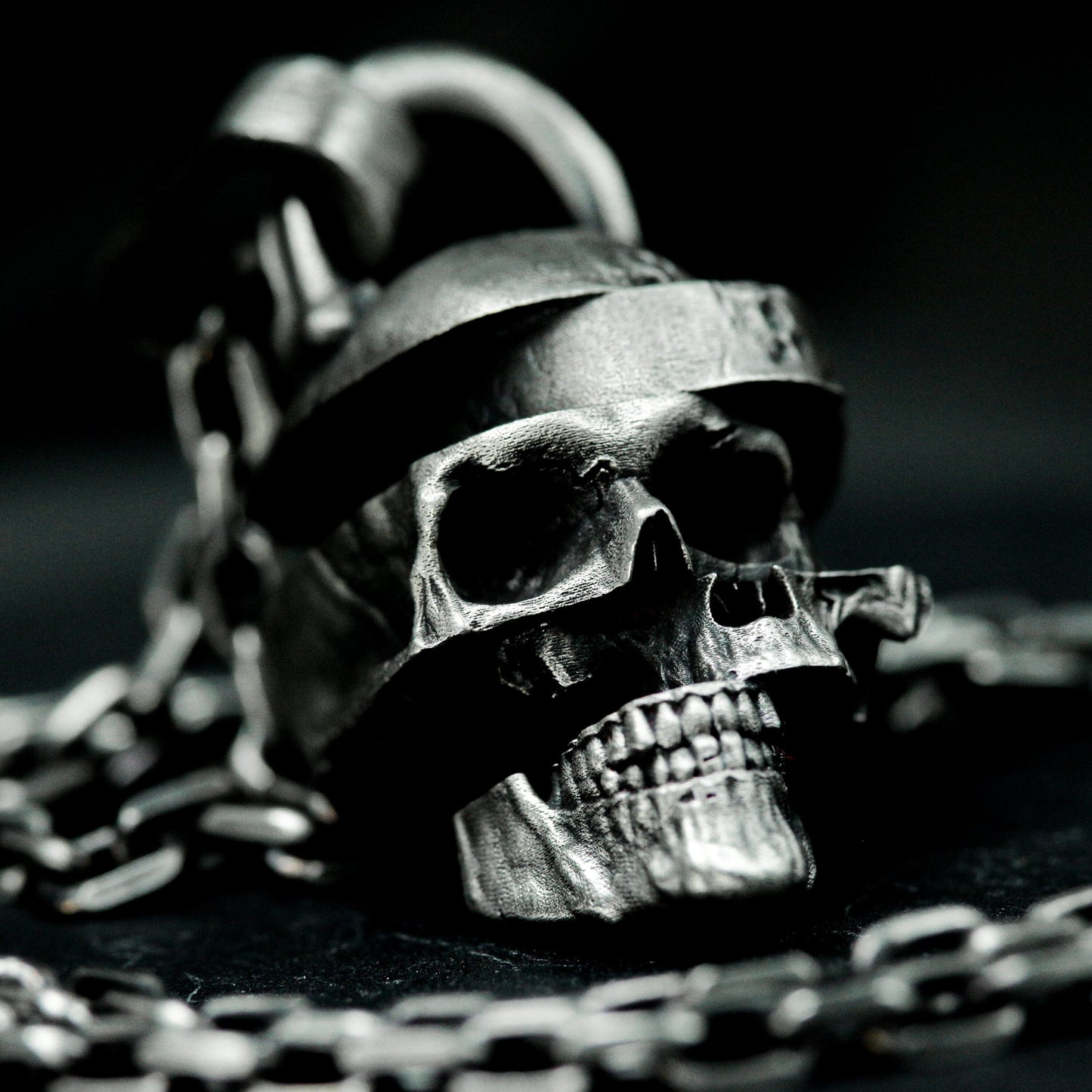 Skull Spiral Pendant ¨C 925 Sterling Silver Handmade