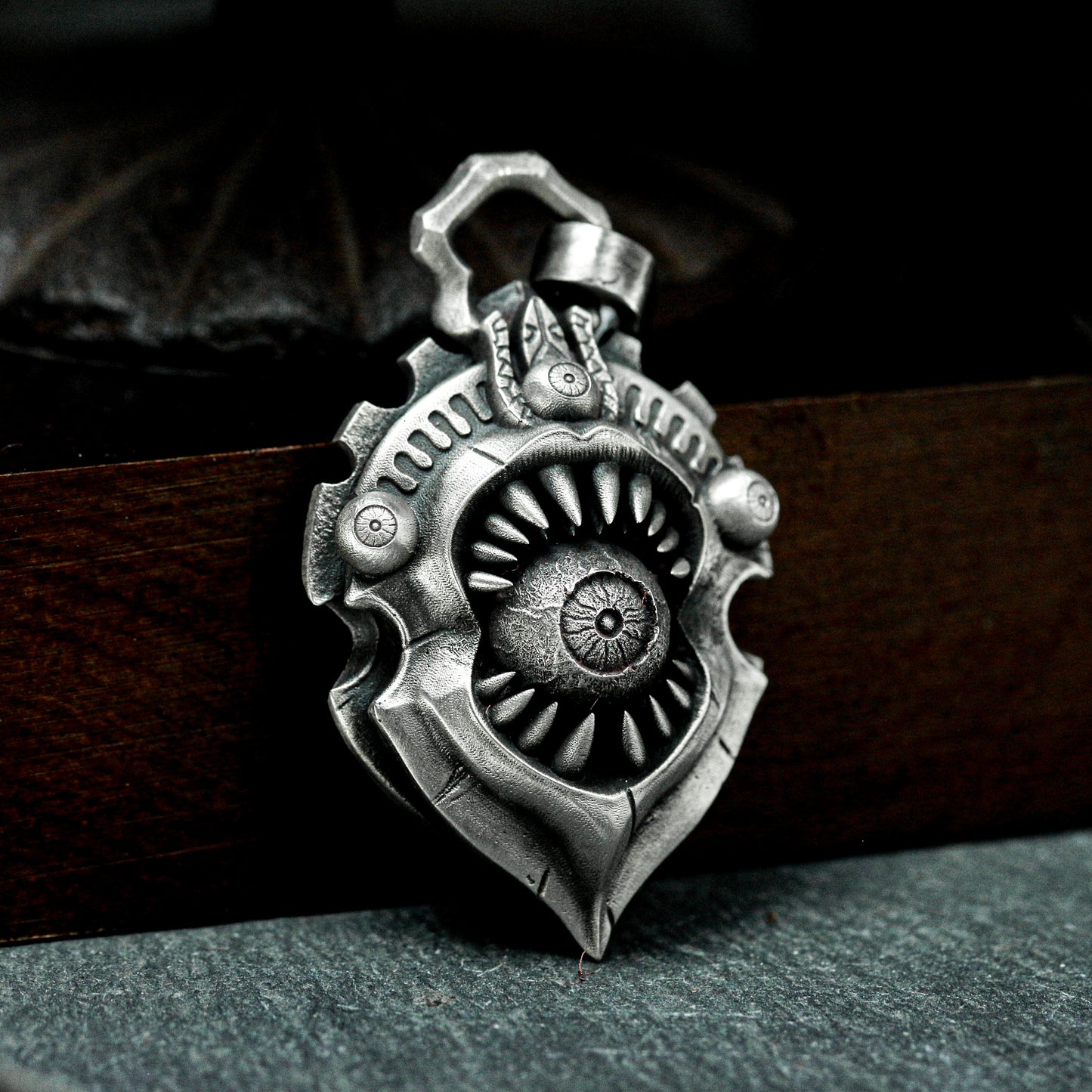 Steampunk Shield Pendant ¨C 925 Silver Handmade
