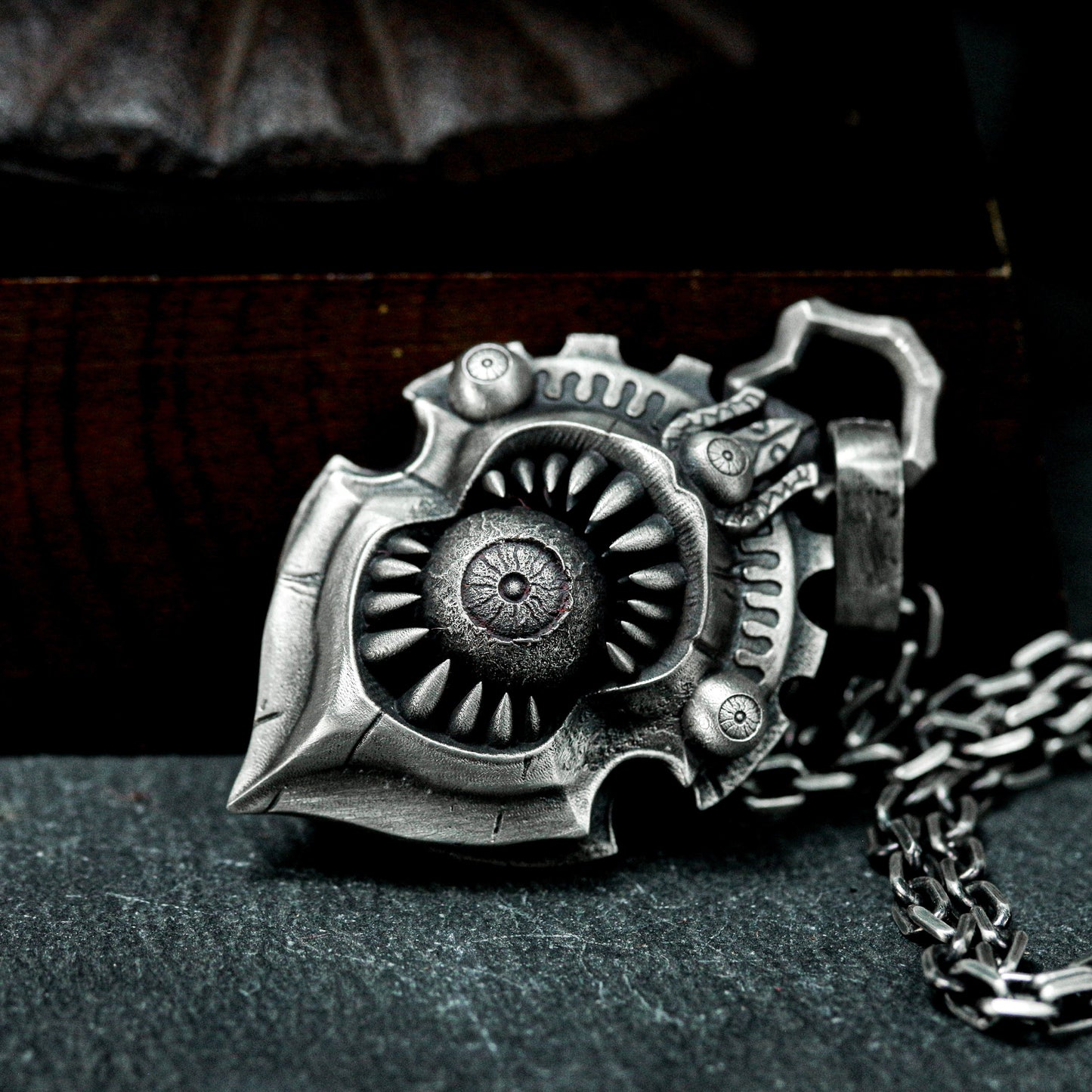 Steampunk Shield Pendant ¨C 925 Silver Handmade
