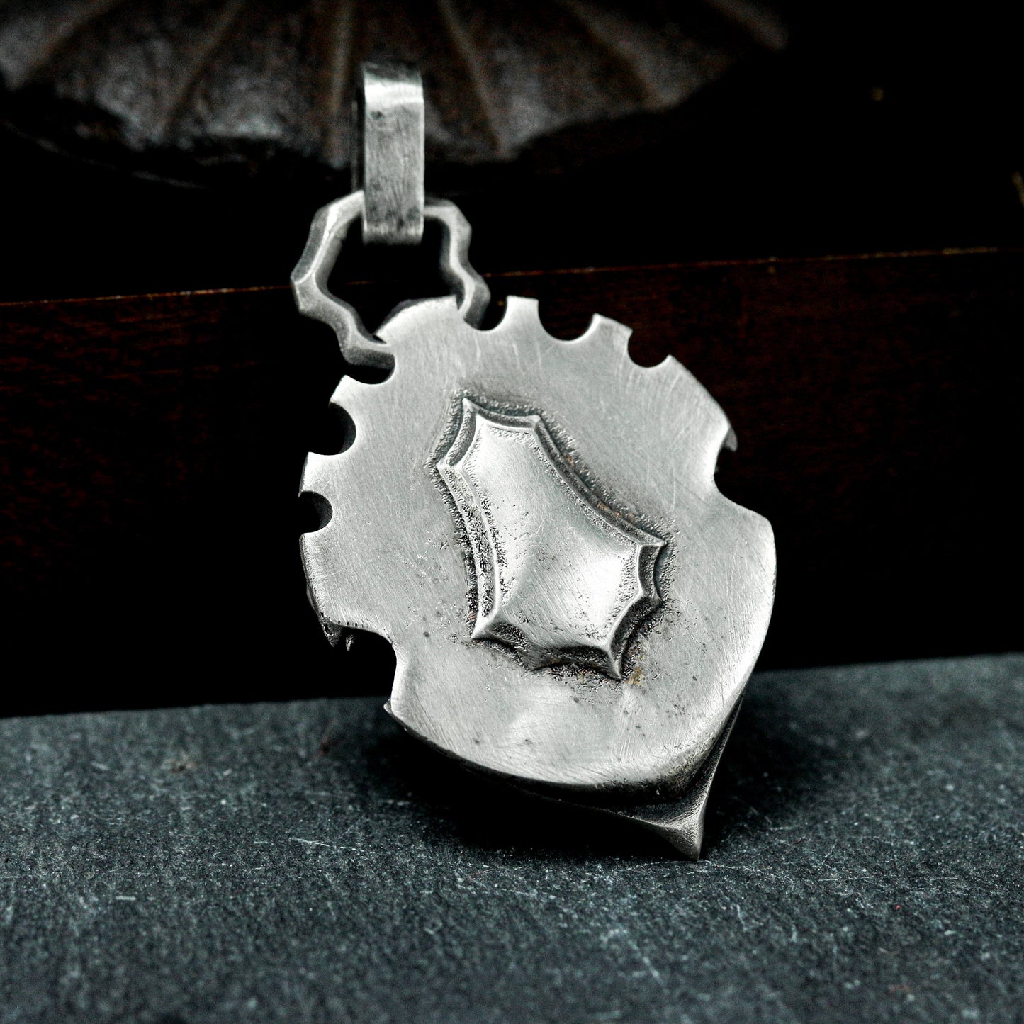 Steampunk Shield Pendant ¨C 925 Silver Handmade
