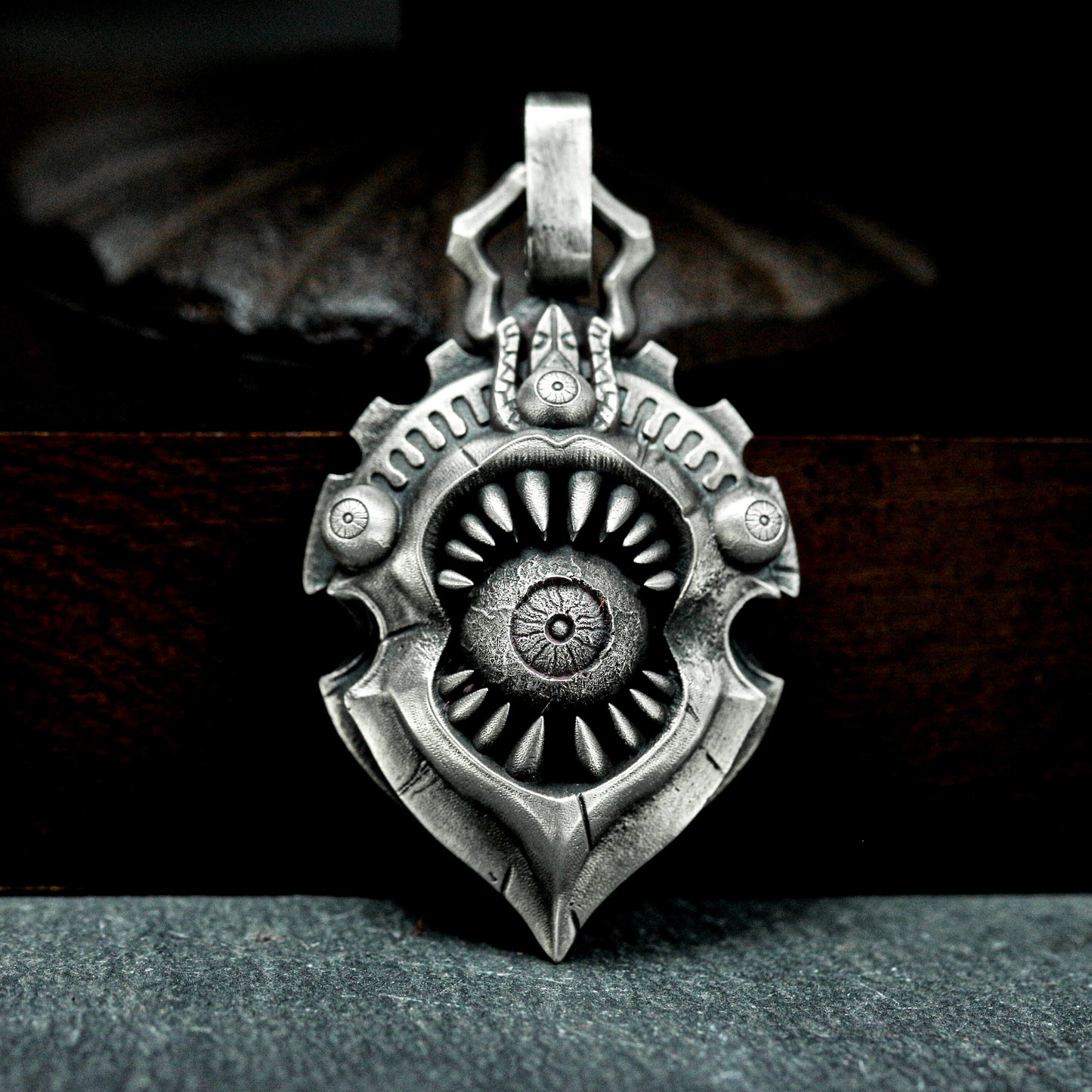 Steampunk Shield Pendant ¨C 925 Silver Handmade