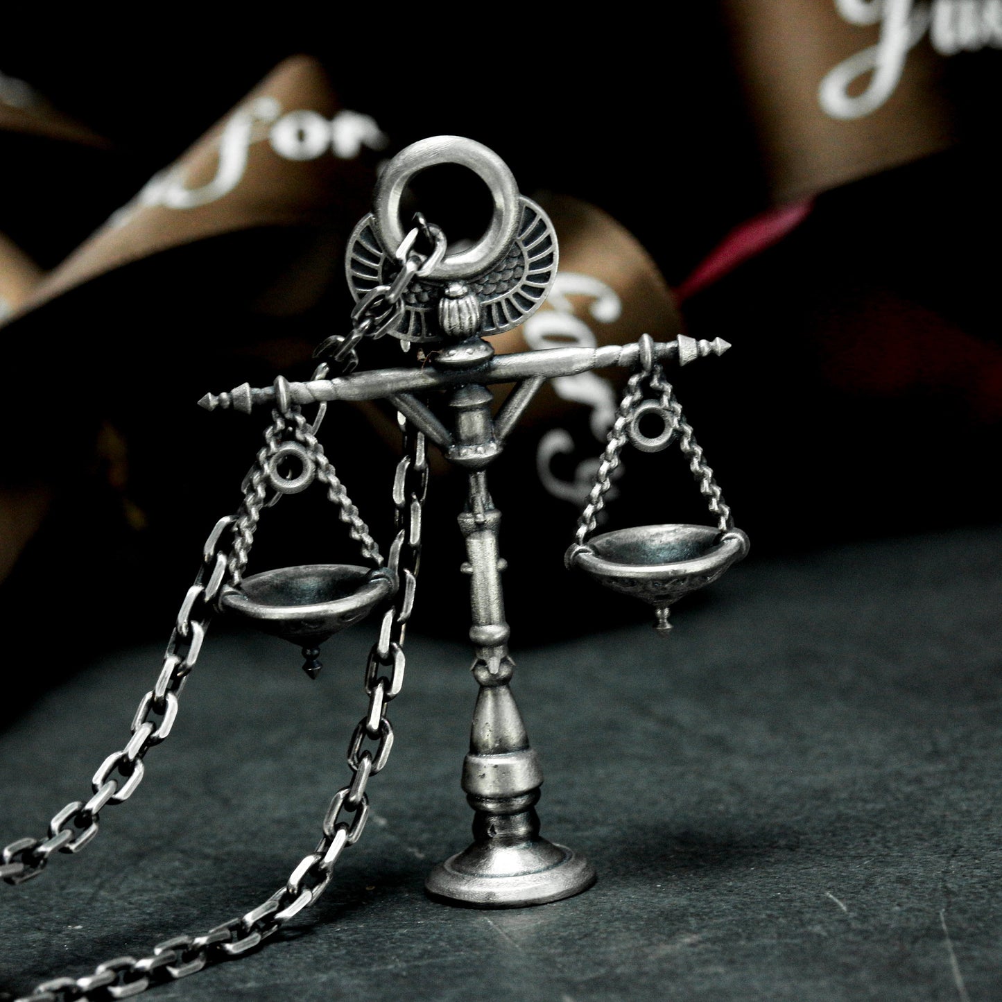Anubis Balance Pendant - 925 Silver Handmade