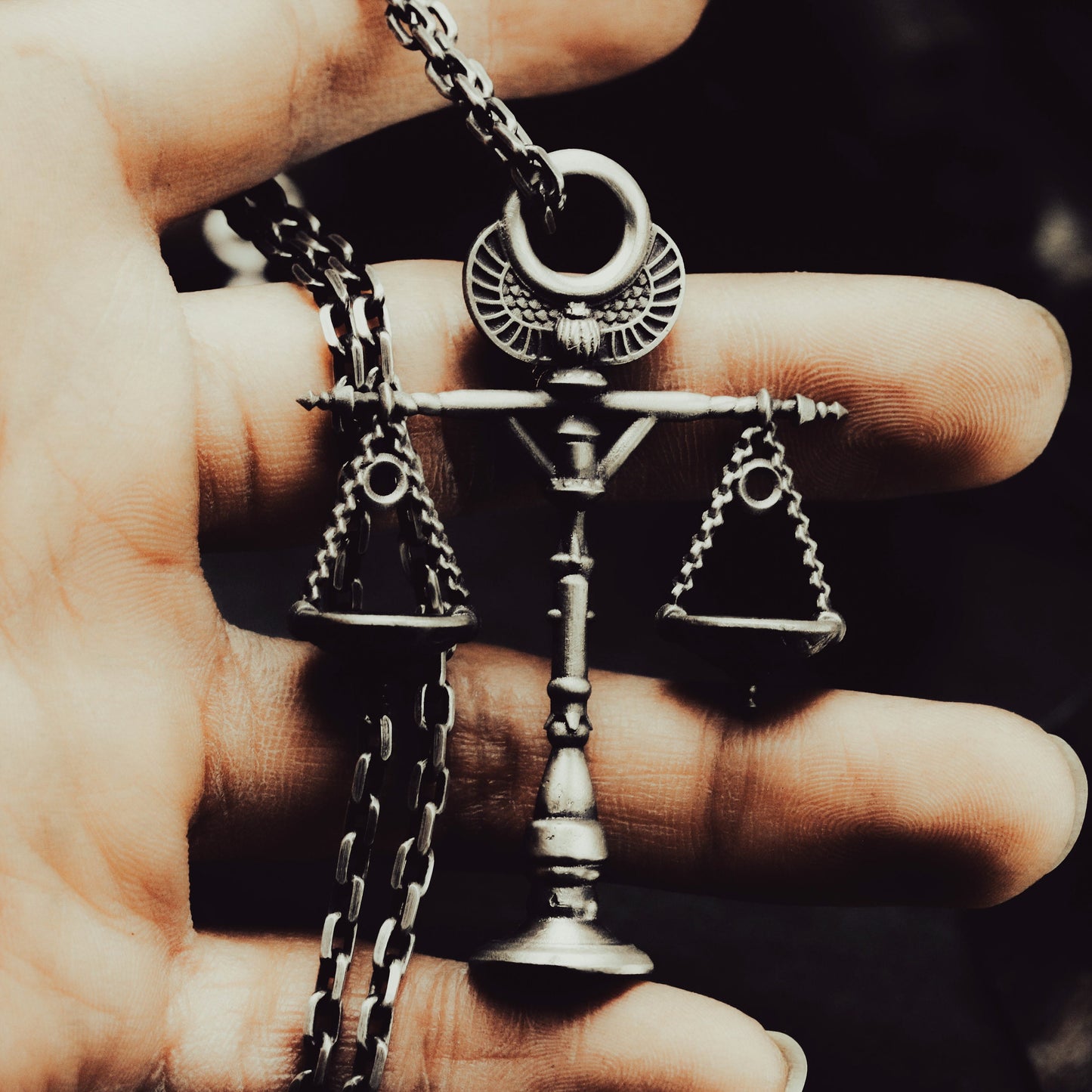 Anubis Balance Pendant - 925 Silver Handmade