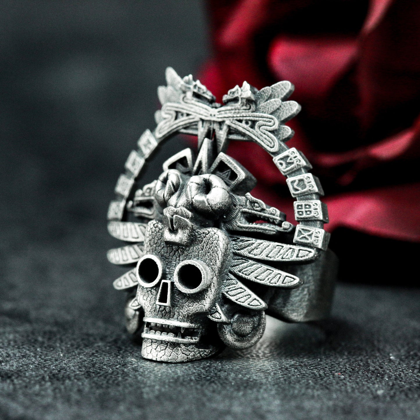 Mayan High Priest Ring ¨C Handmade 925 Silver Tribal Ceremony Band