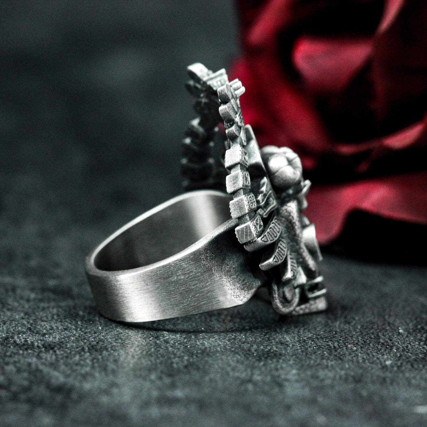 Mayan High Priest Ring ¨C Handmade 925 Silver Tribal Ceremony Band