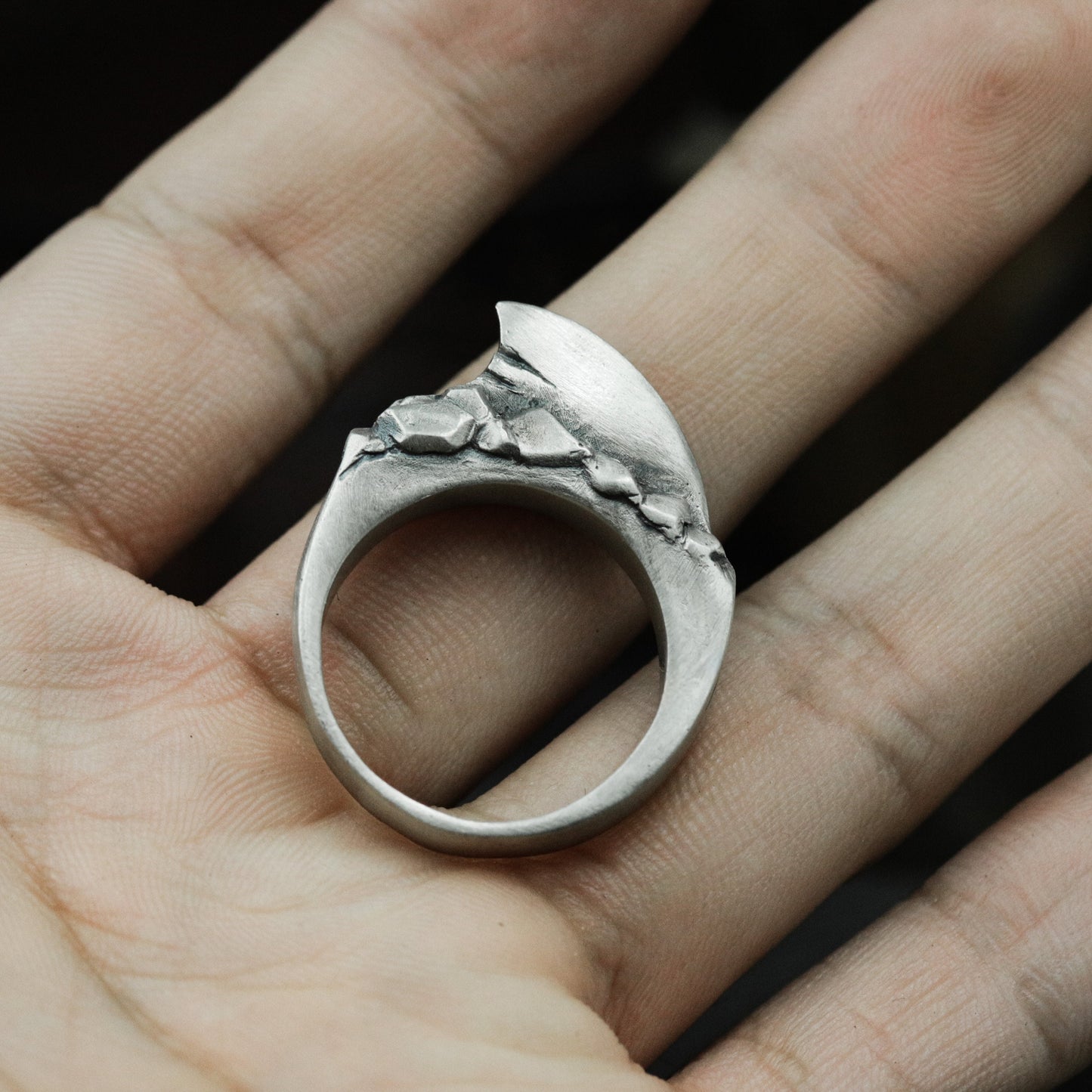 Shark Fin Ring - 925 Silver Handmade