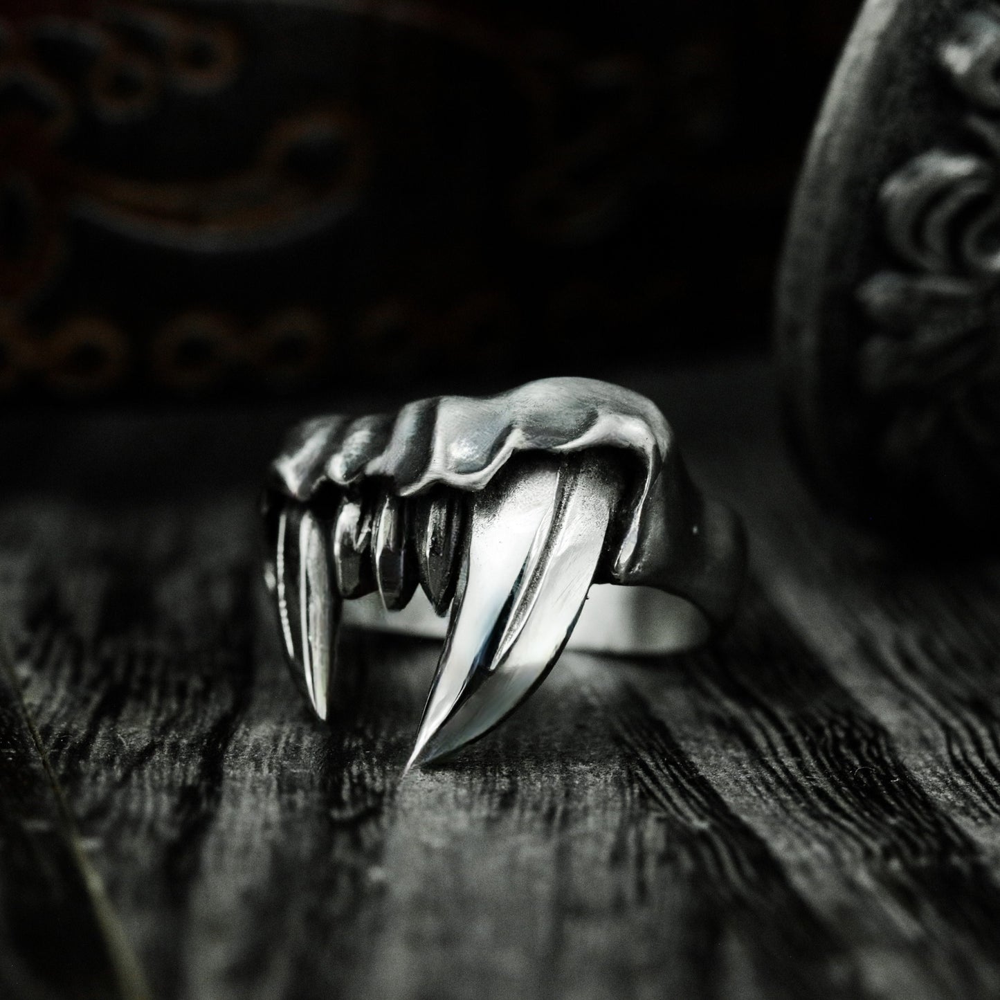 Vampire Fang Ring - 925 Silver Handmade Gothic Horror