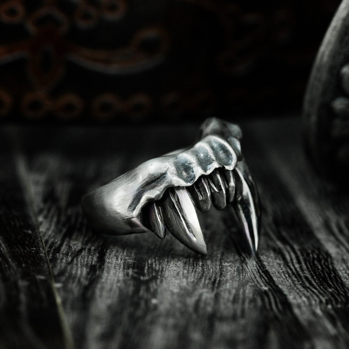 Vampire Fang Ring - 925 Silver Handmade Gothic Horror