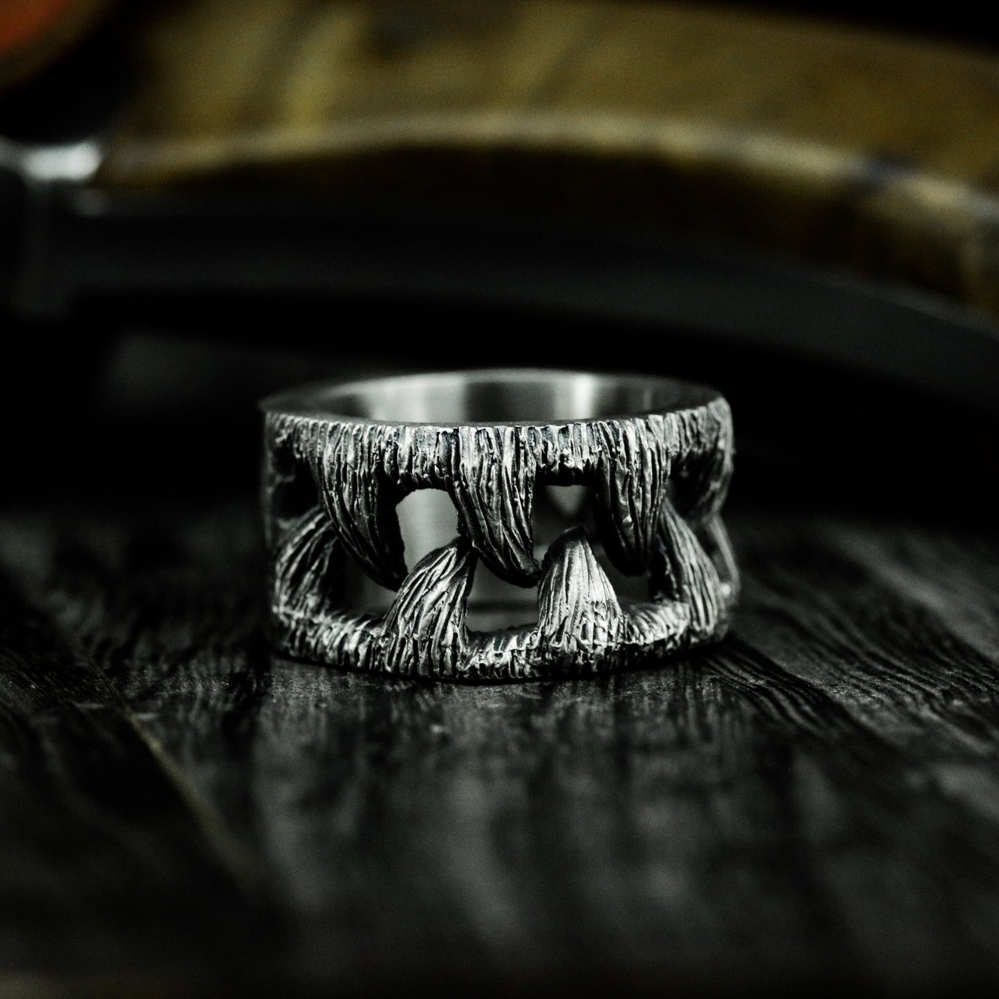 Claw Scratch Ring - 925 Silver Handmade Wild Engraving