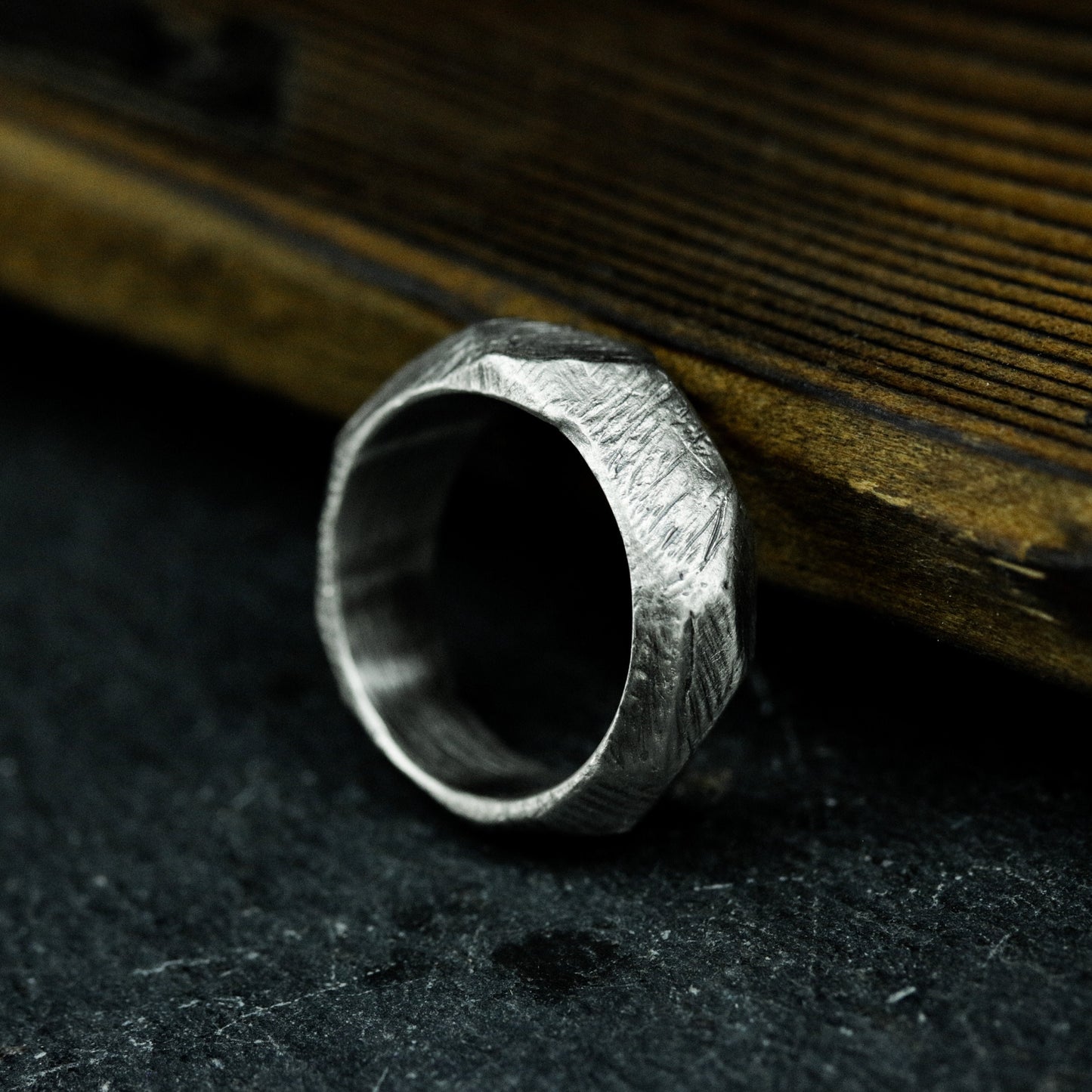 Textured Minimal Band ¨C 925 Silver Handmade