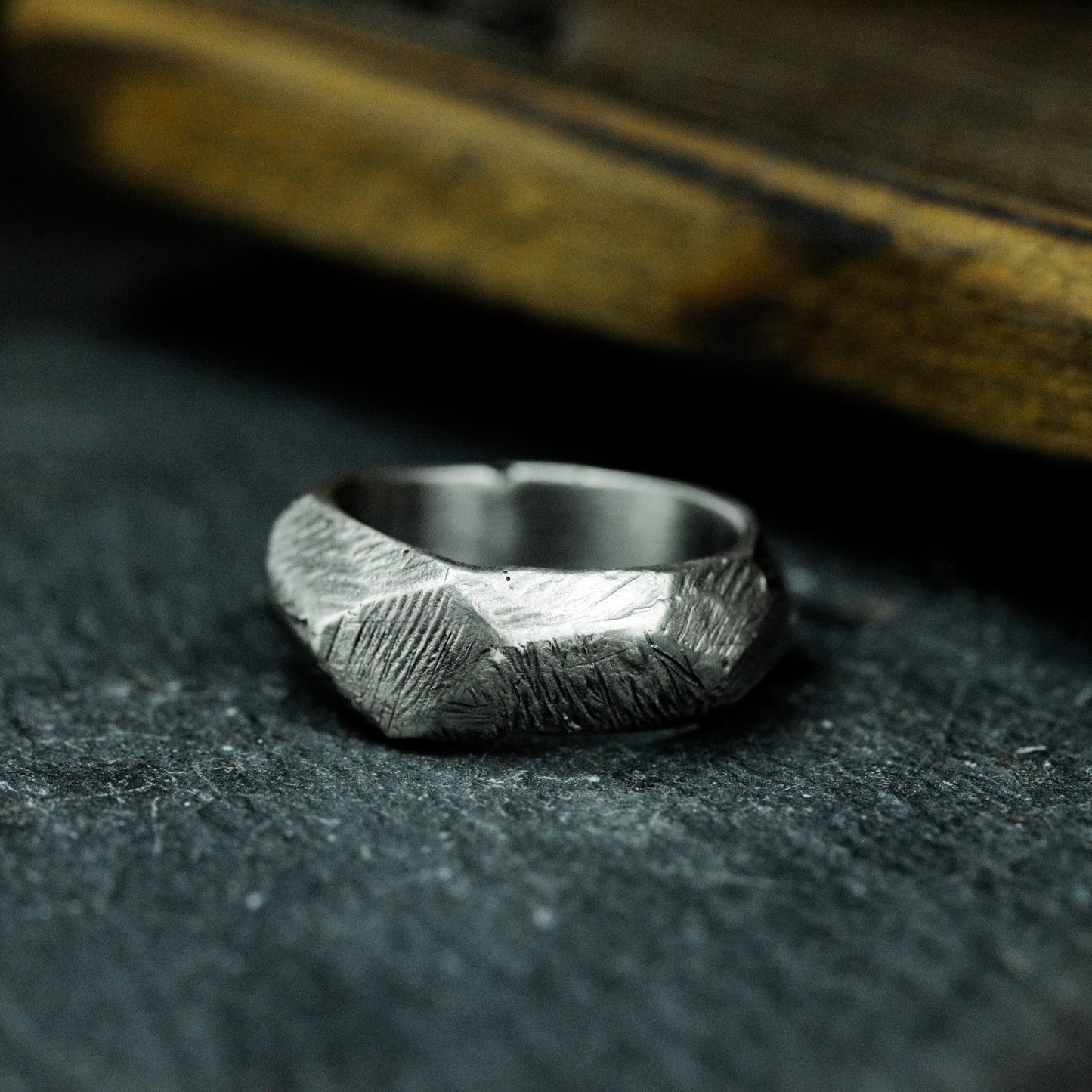 Textured Minimal Band ¨C 925 Silver Handmade