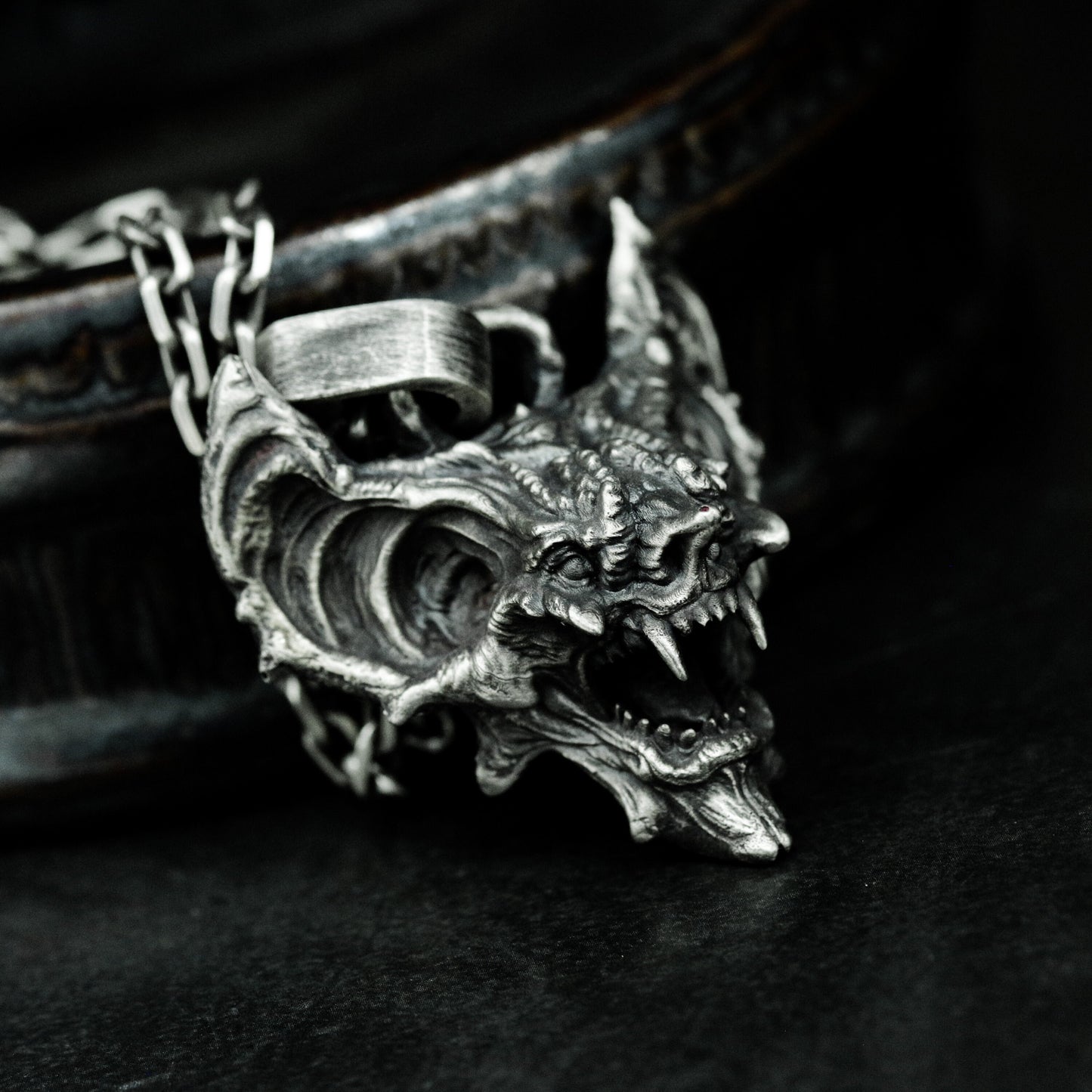 Bat Head Pendant ¨C 925 Silver Handmade
