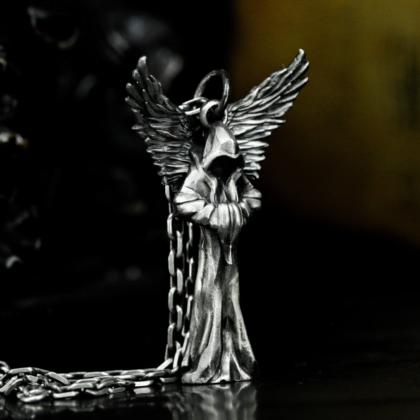 Winged Watcher Pendant ¨C 925 Silver Handmade