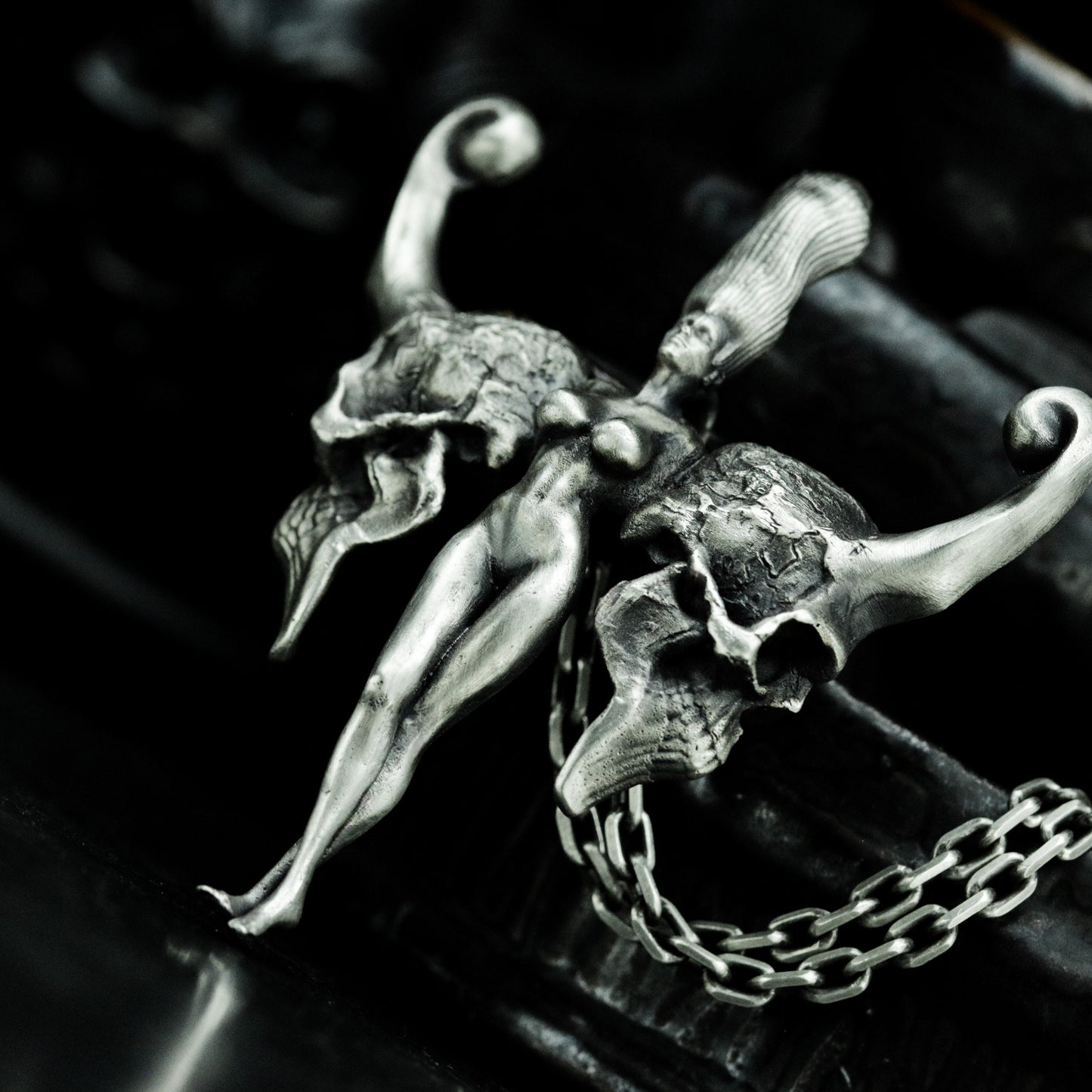 Winged Goddess Pendant - 925 Silver Handmade