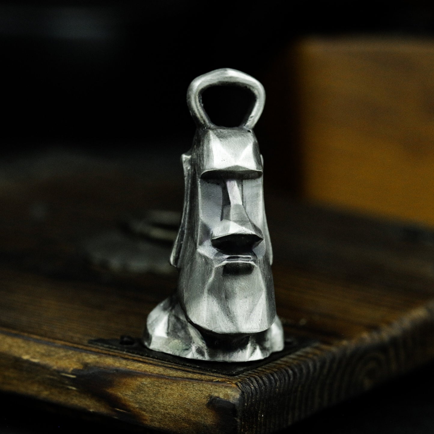 Moai Totem Pendant ¨C 925 Sterling Silver Handmade