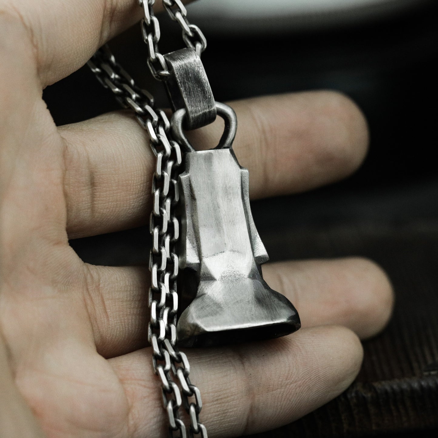 Moai Totem Pendant ¨C 925 Sterling Silver Handmade