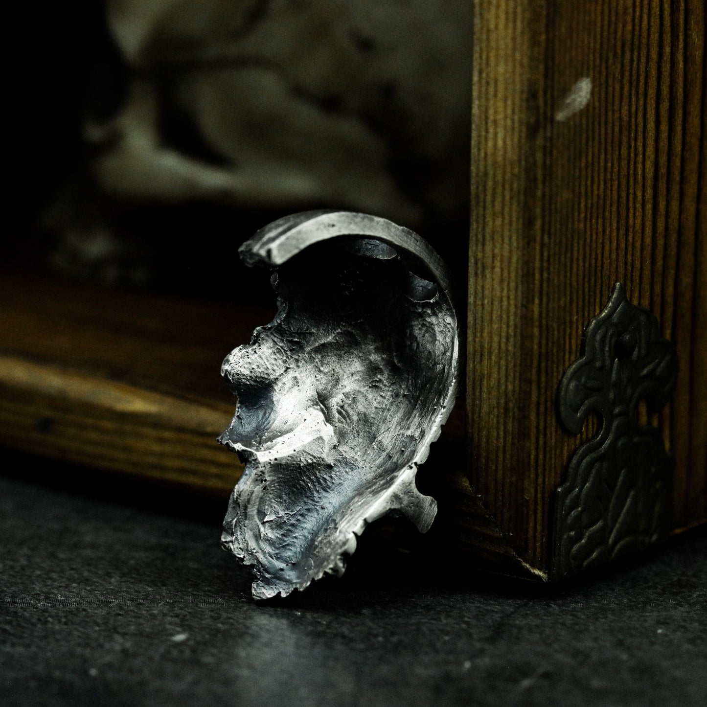 Broken Skull Pendant - 925 Silver Handmade Gothic Relic