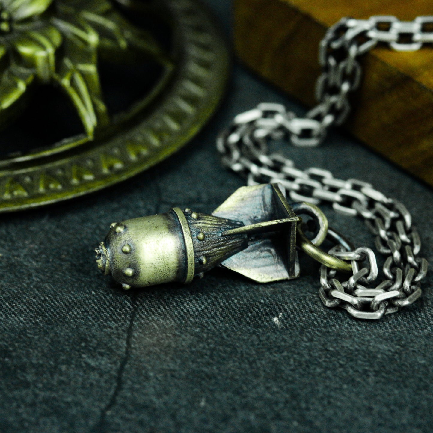 War and Missiles Pendant - 925 Silver Handmade