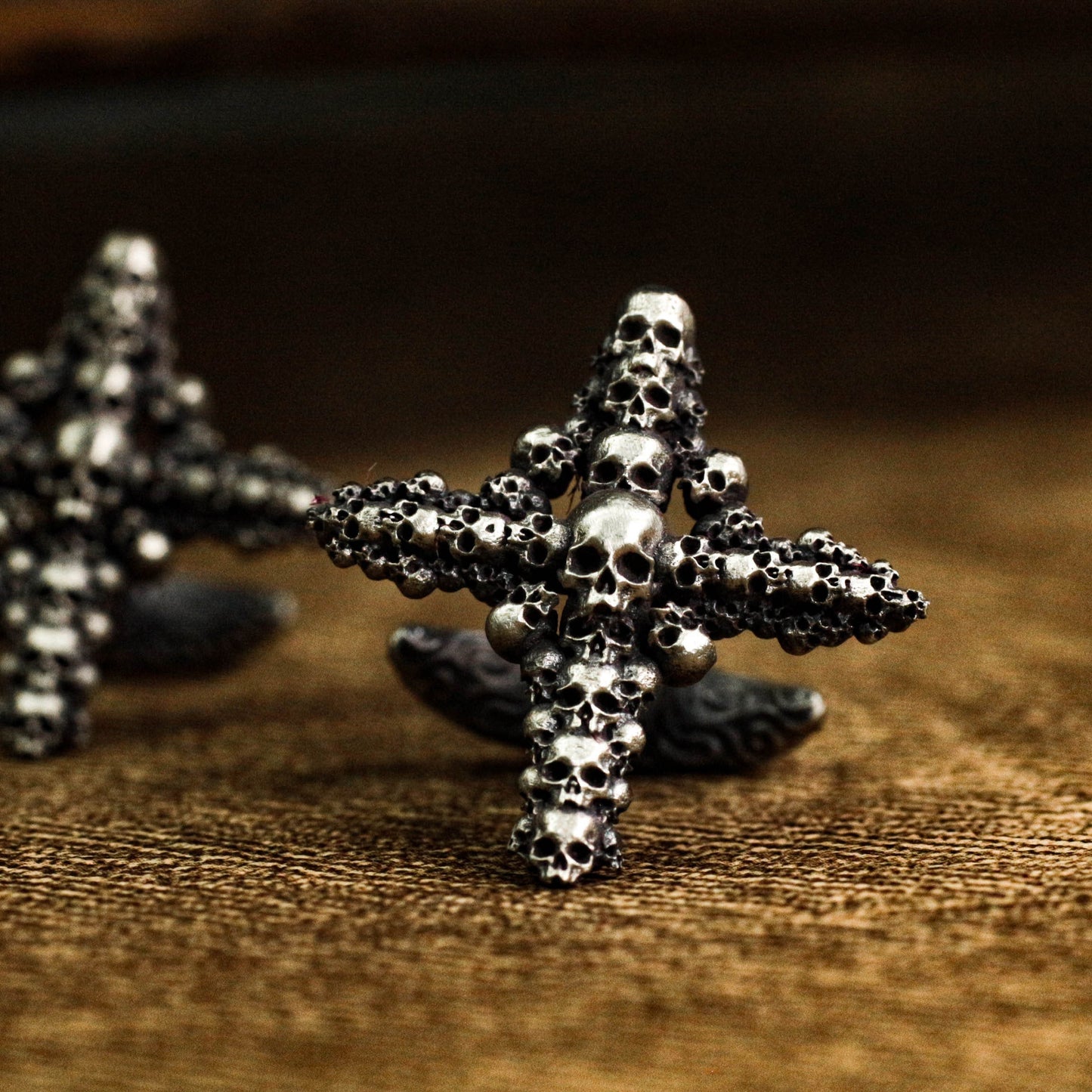 Skull Cross Cufflinks, 925 Silver Handmade