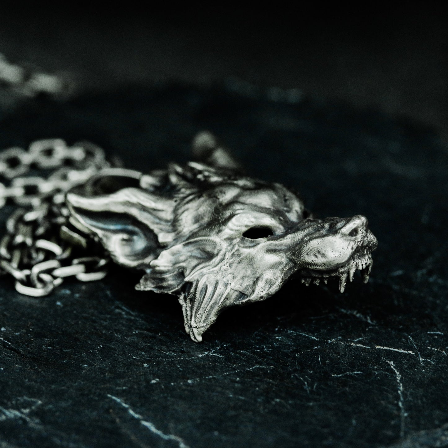 Wolf King Mask Pendant - 925 Silver Handmade