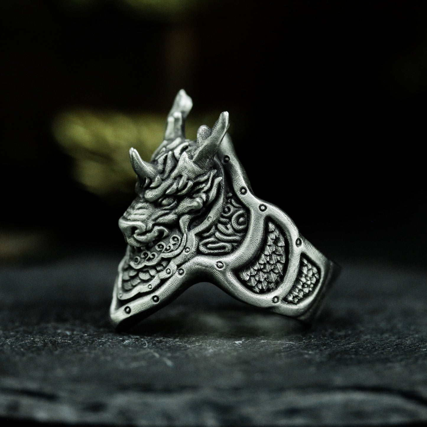 Dragon Crest Ring ¨C 925 Sterling Silver Handmade