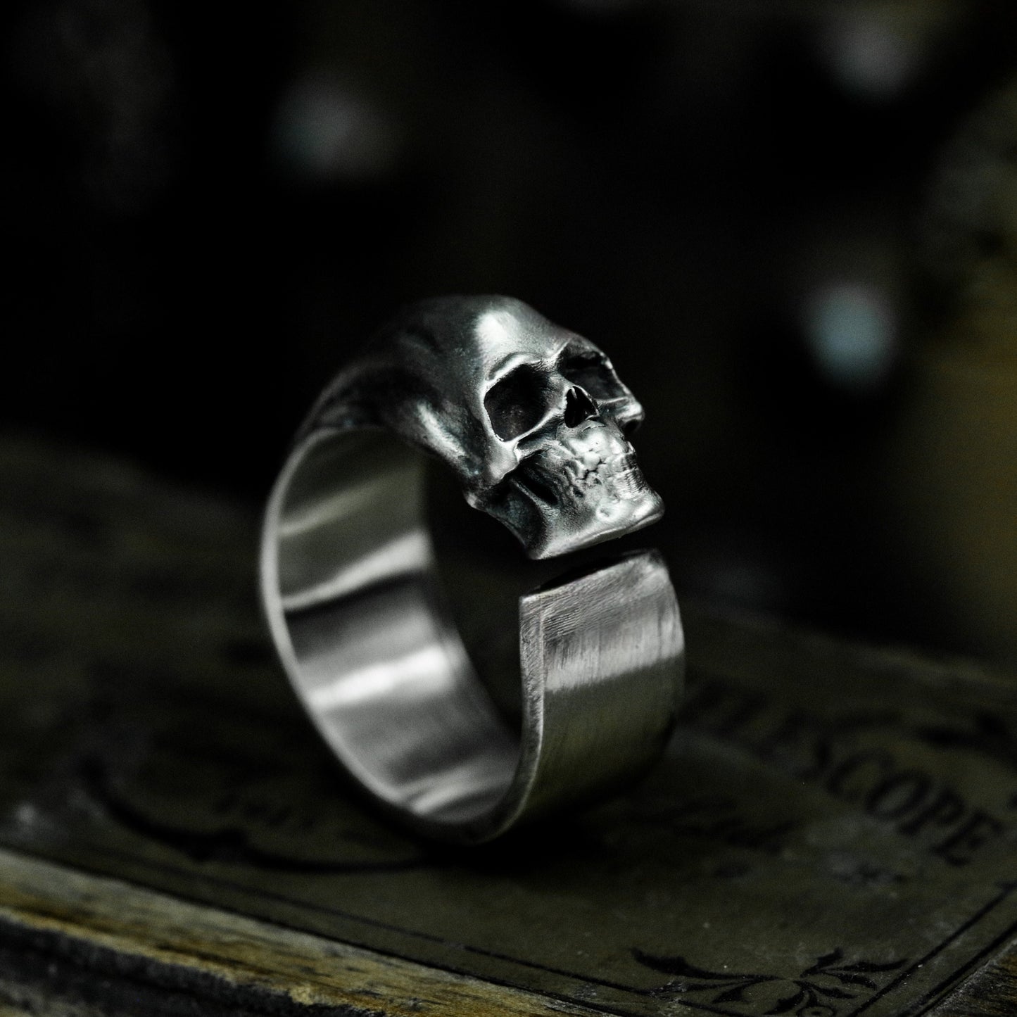 Skull Band Ring ¨C 925 Silver Handmade