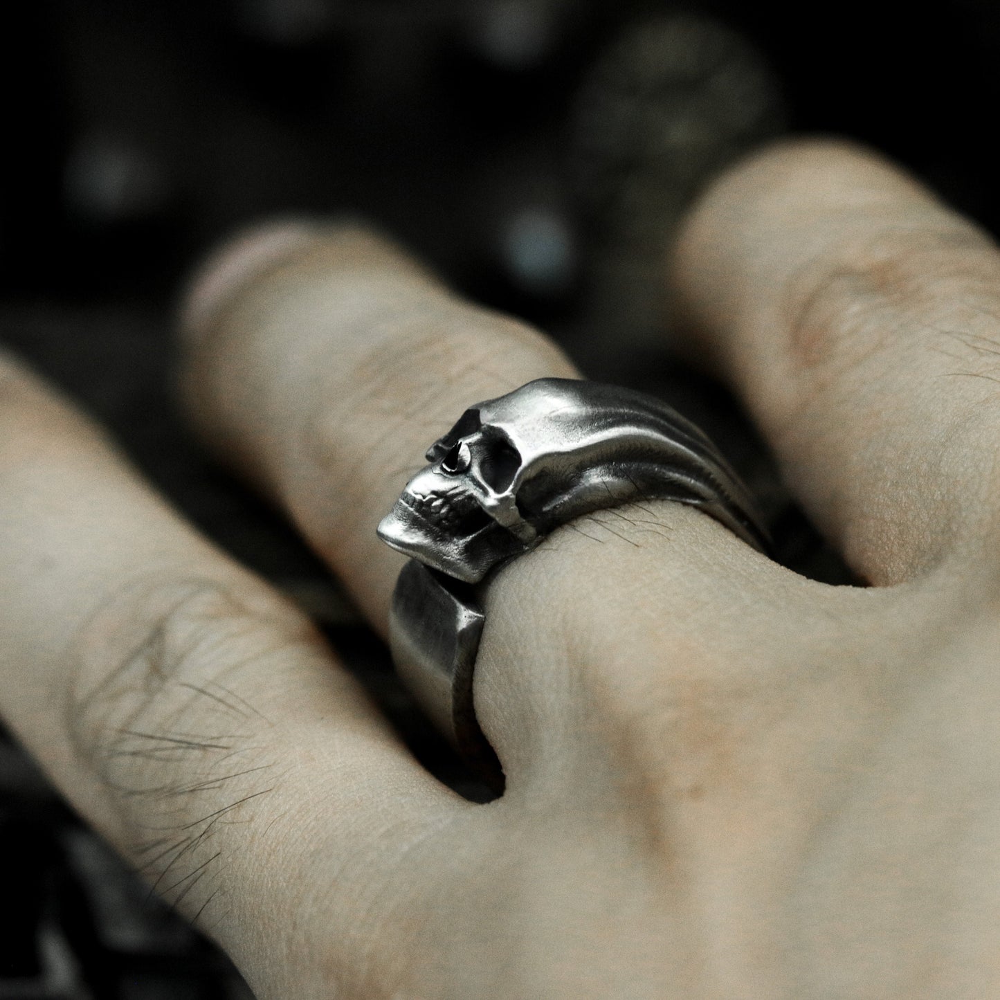 Skull Band Ring ¨C 925 Silver Handmade