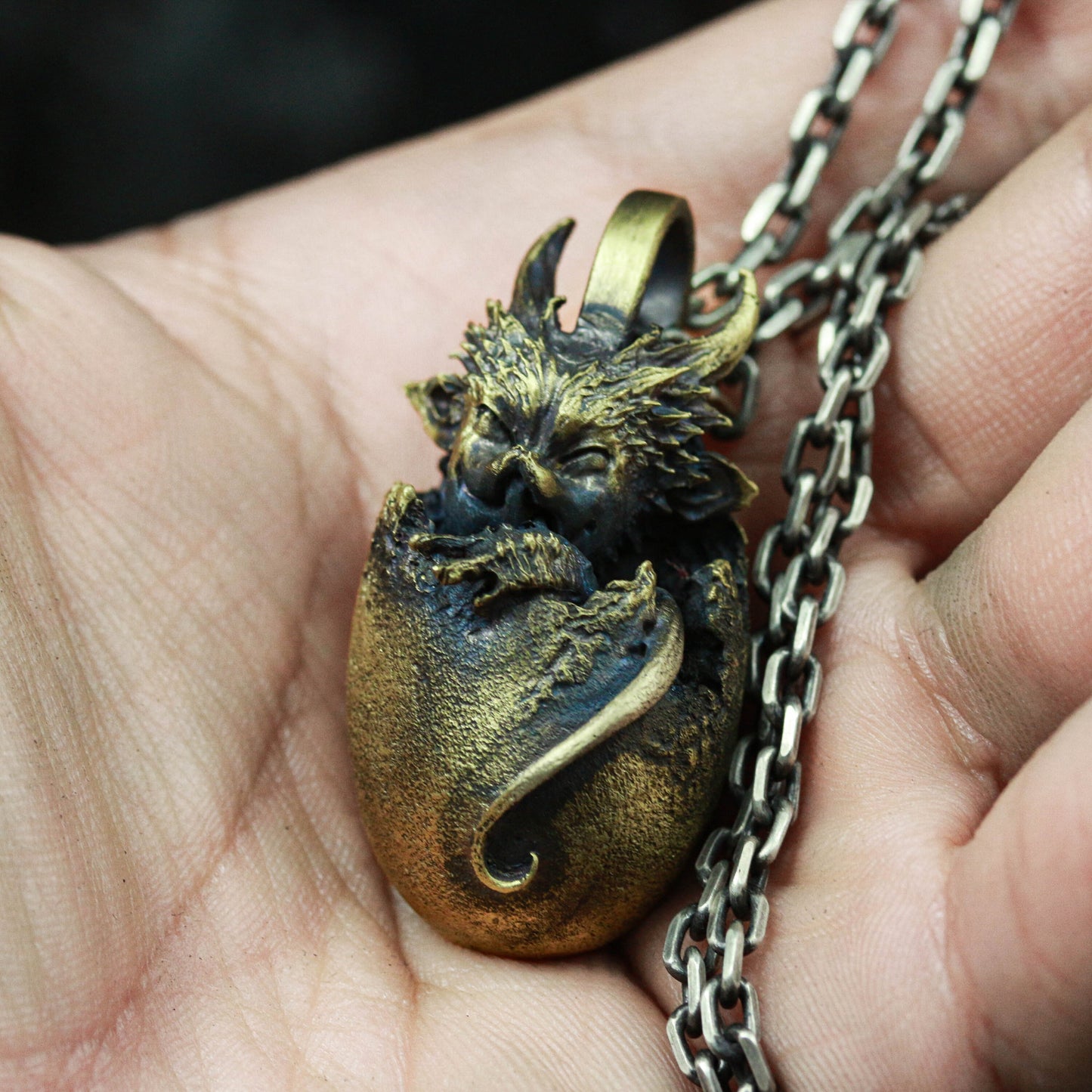 Dragon Egg Pendant ¨C 925 Sterling Silver Handmade
