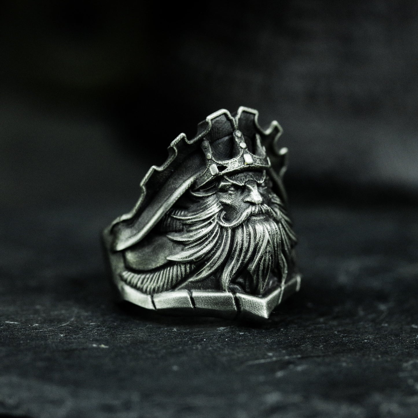 Poseidon Old Man Ring - 925 Silver Handmade